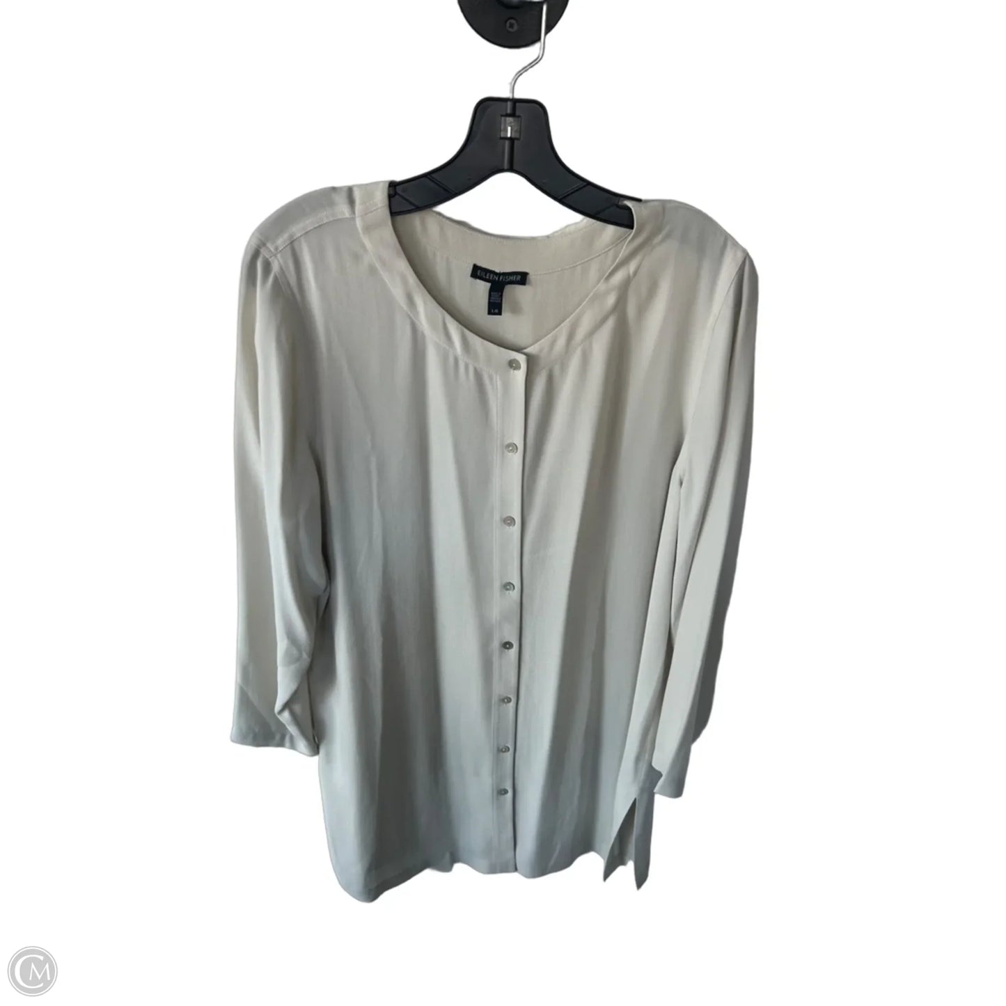 Tunic Long Sleeve By Eileen Fisher In Tan, Size: L