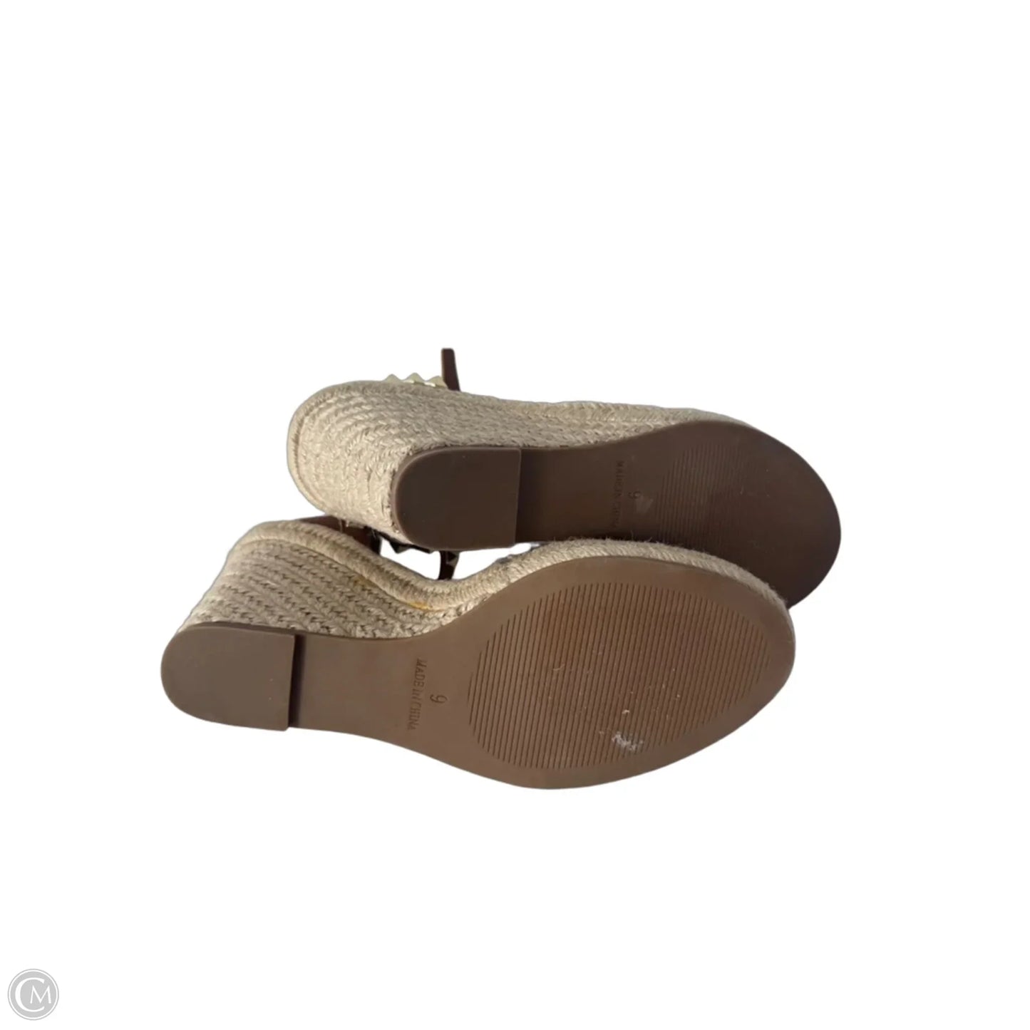 Shoes Heels Wedge By Clothes Mentor In Brown & Tan, Size: 9