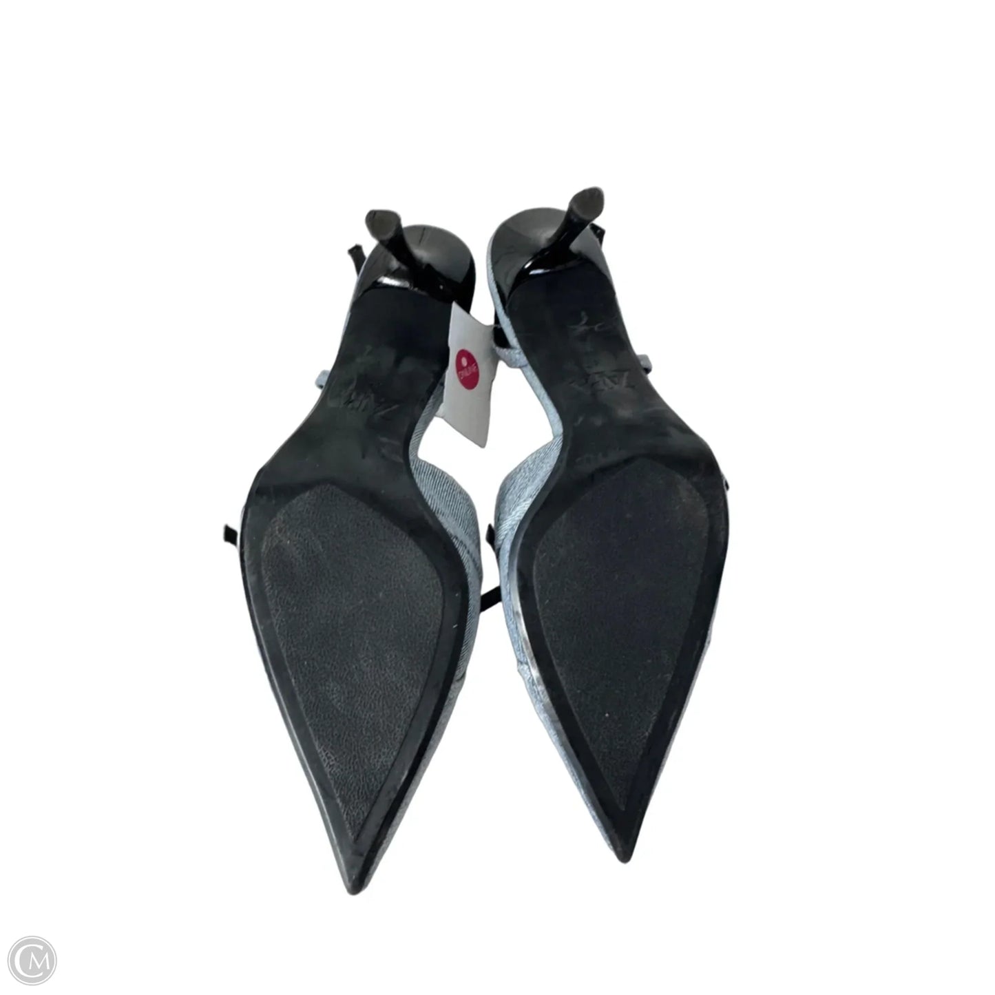 Shoes Heels Stiletto By Zara In Blue Denim, Size: 9.5