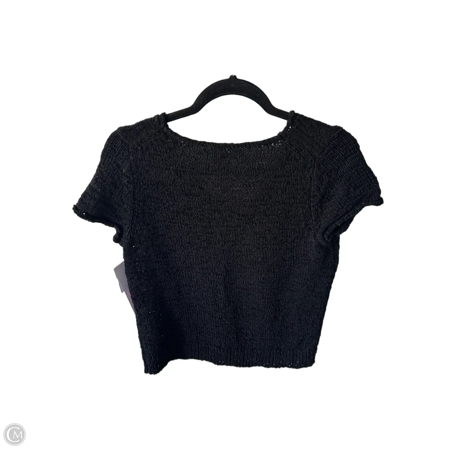 Sweater Short Sleeve By Vince Camuto In Black, Size: S