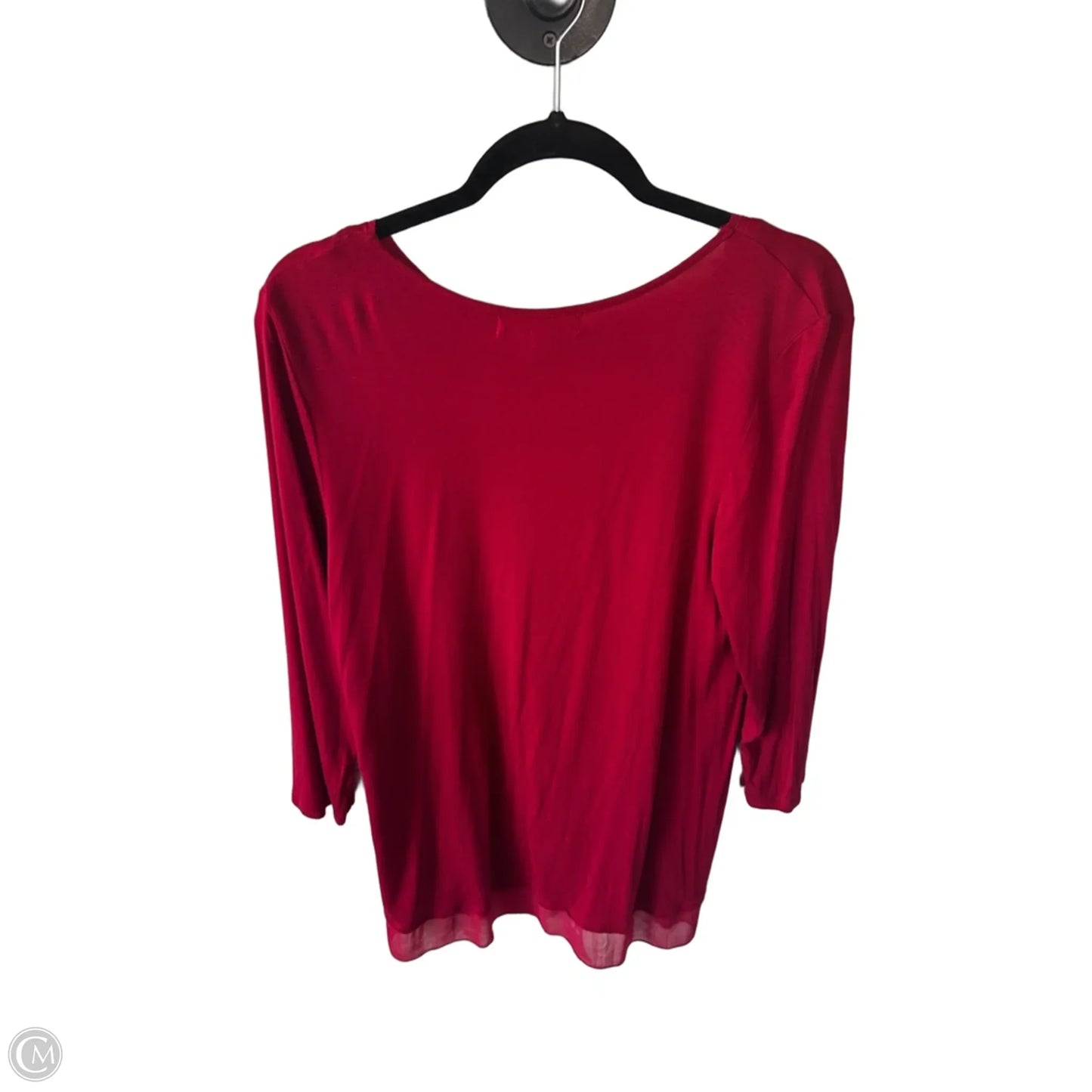 Top Long Sleeve By Marled In Red, Size: L