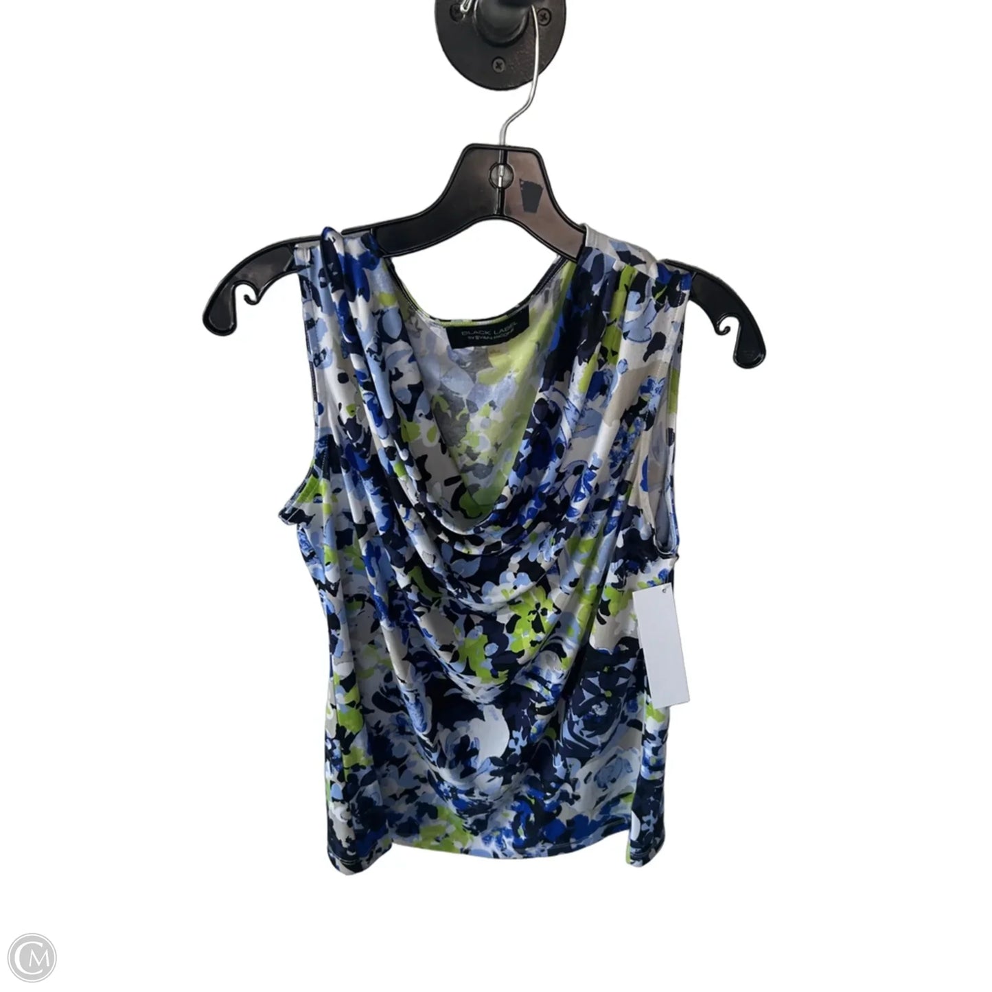 Top Short Sleeve By Black Label In Blue & Green, Size: L