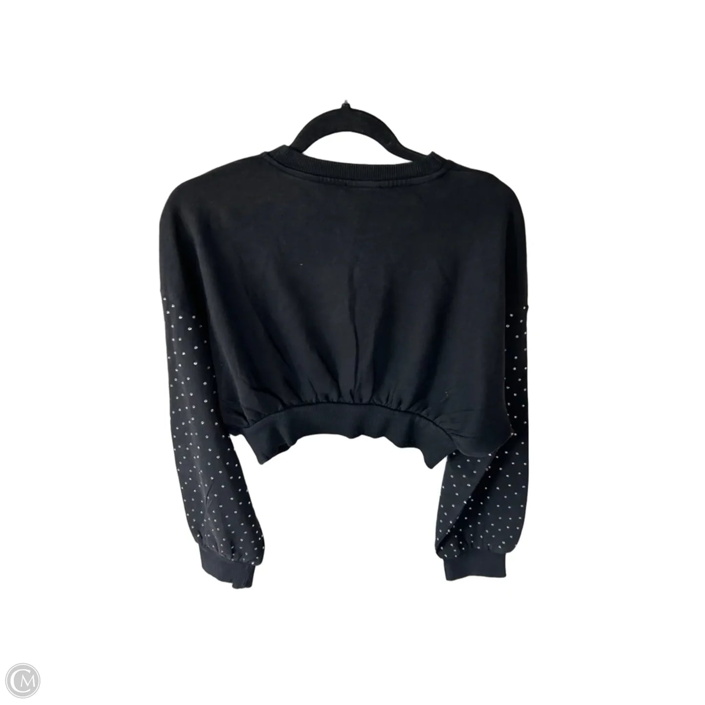 Sweatshirt Crewneck By Zara In Black & Silver, Size: S