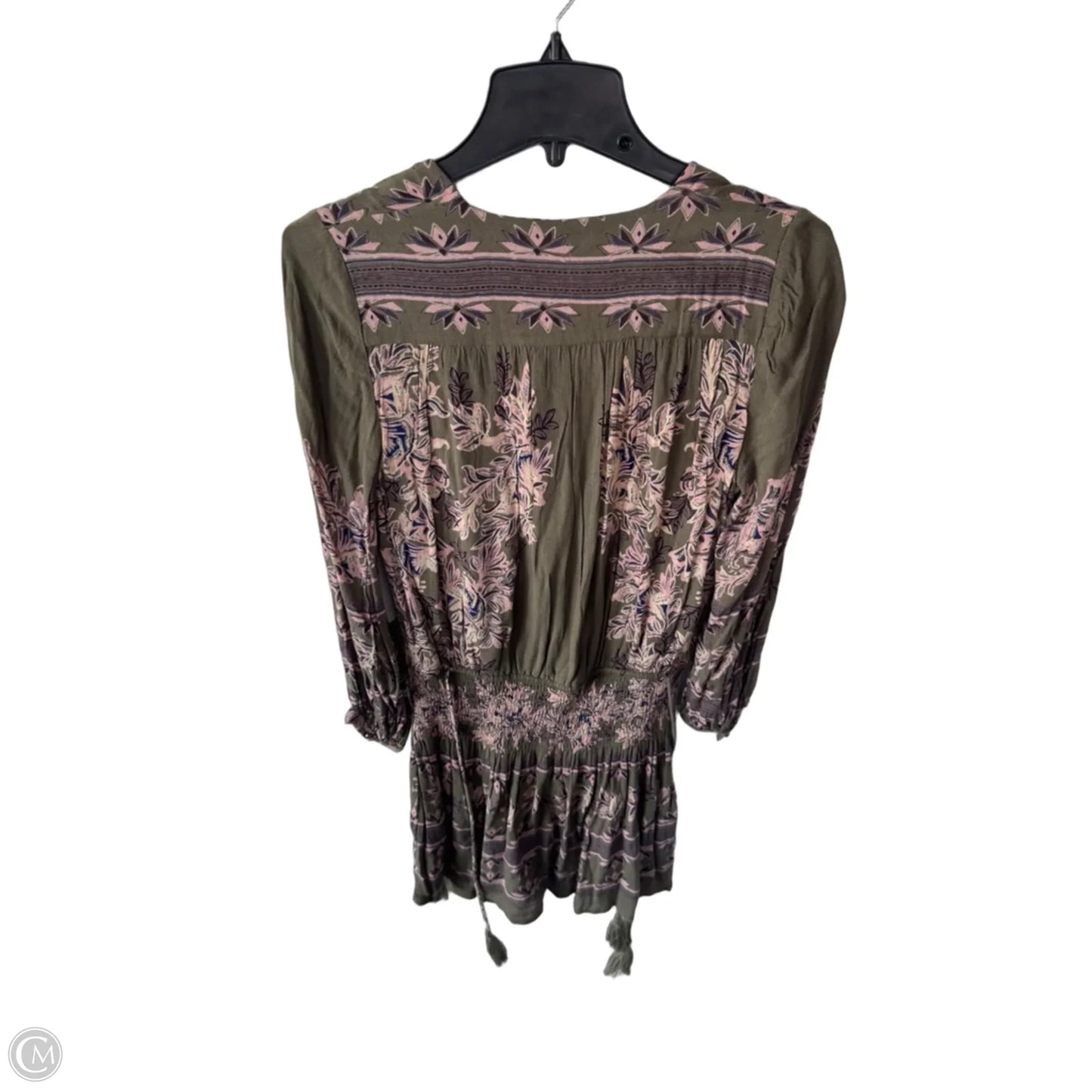 Dress Casual Short By Free People In Green & Pink, Size: Xs