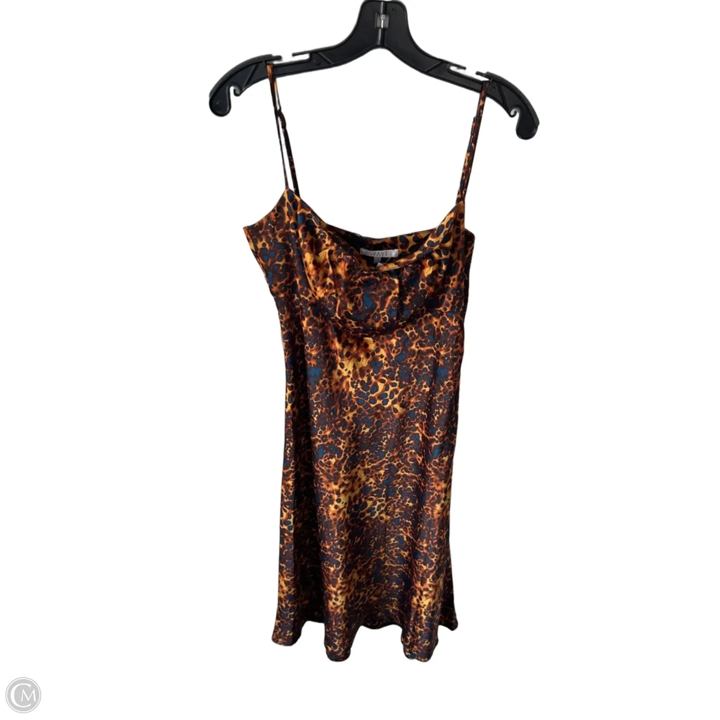 Dress Casual Midi By Wayf In Blue & Orange, Size: M