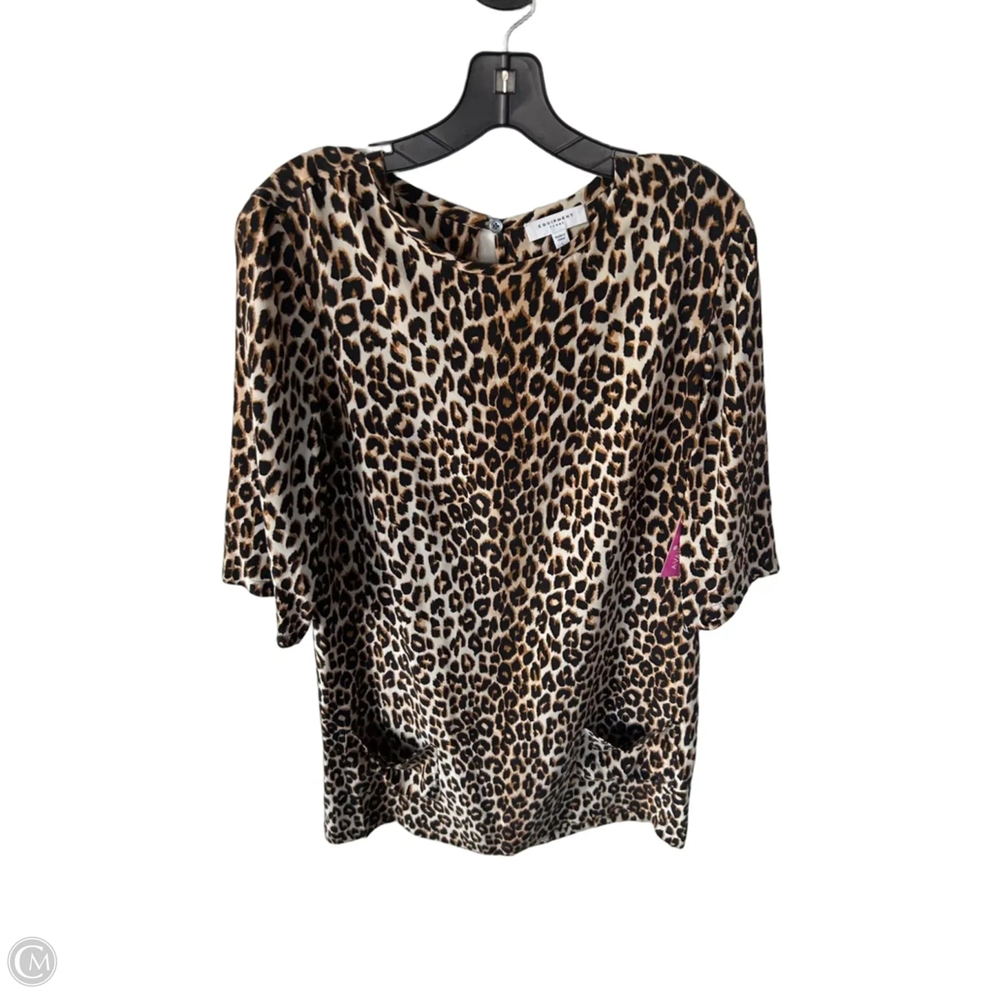 Dress Casual Short By Equipment In Animal Print, Size: L