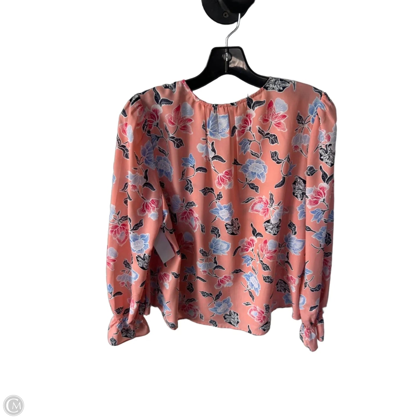 Top Long Sleeve By Joie In Blue & Pink, Size: L