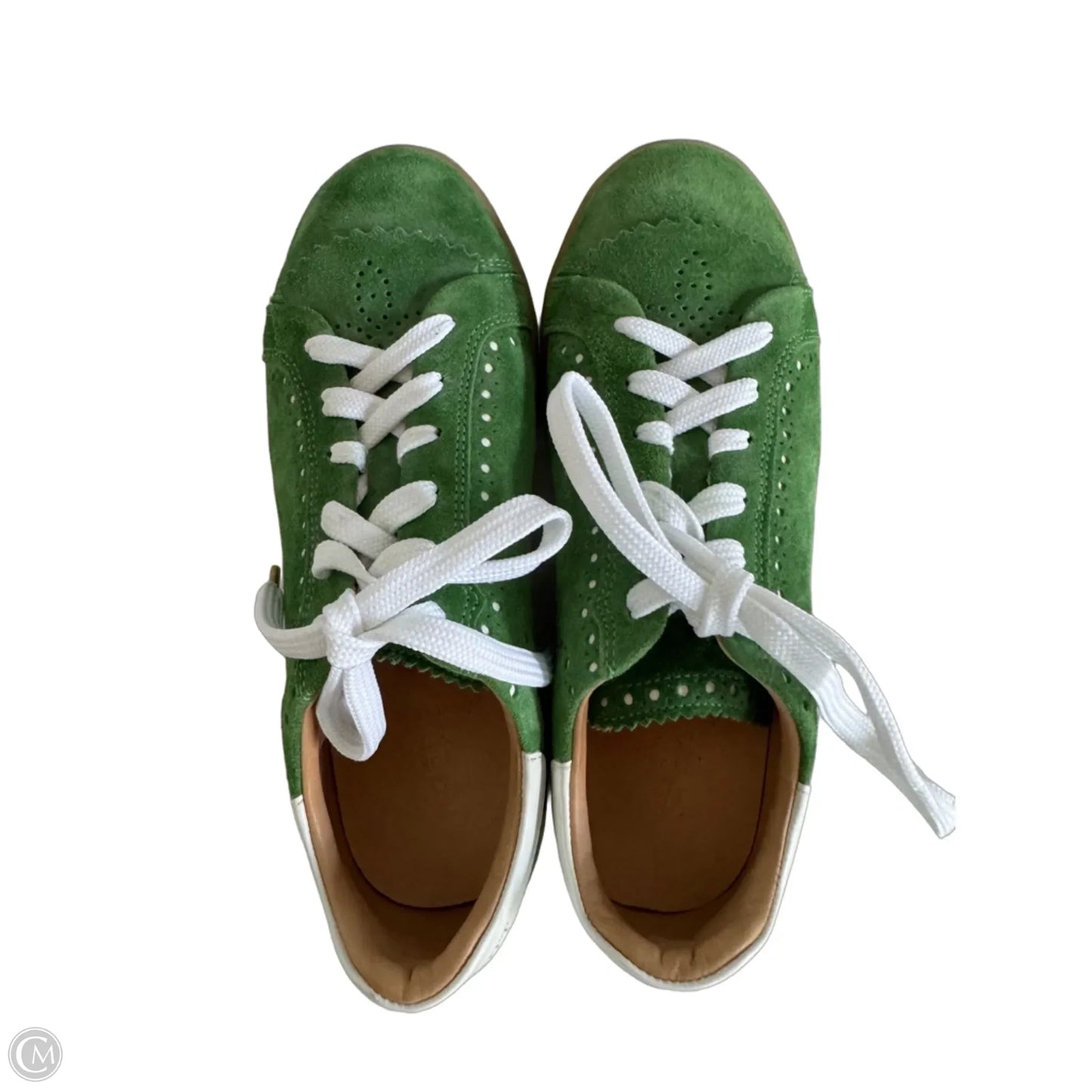 Shoes Sneakers By Cma In Green & White, Size: 5.5