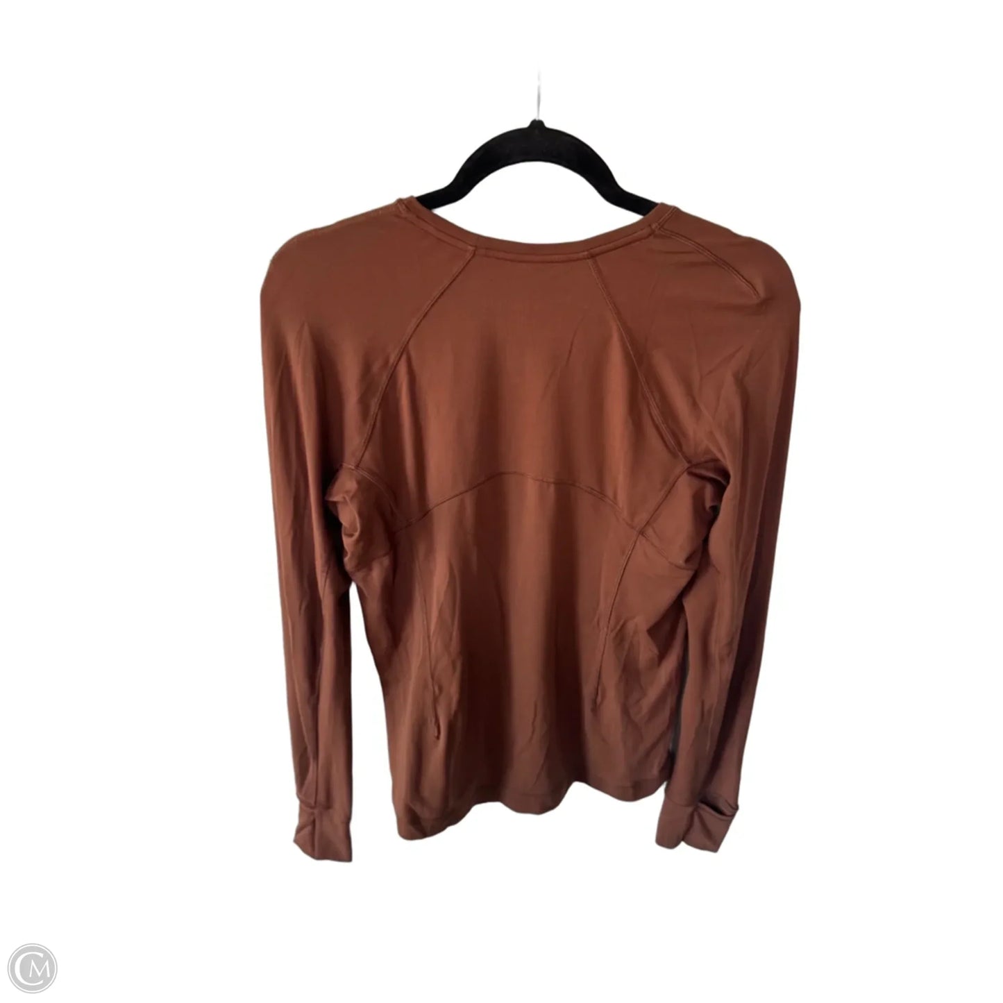 Athletic Top Long Sleeve Crewneck By Lululemon In Brown, Size: M