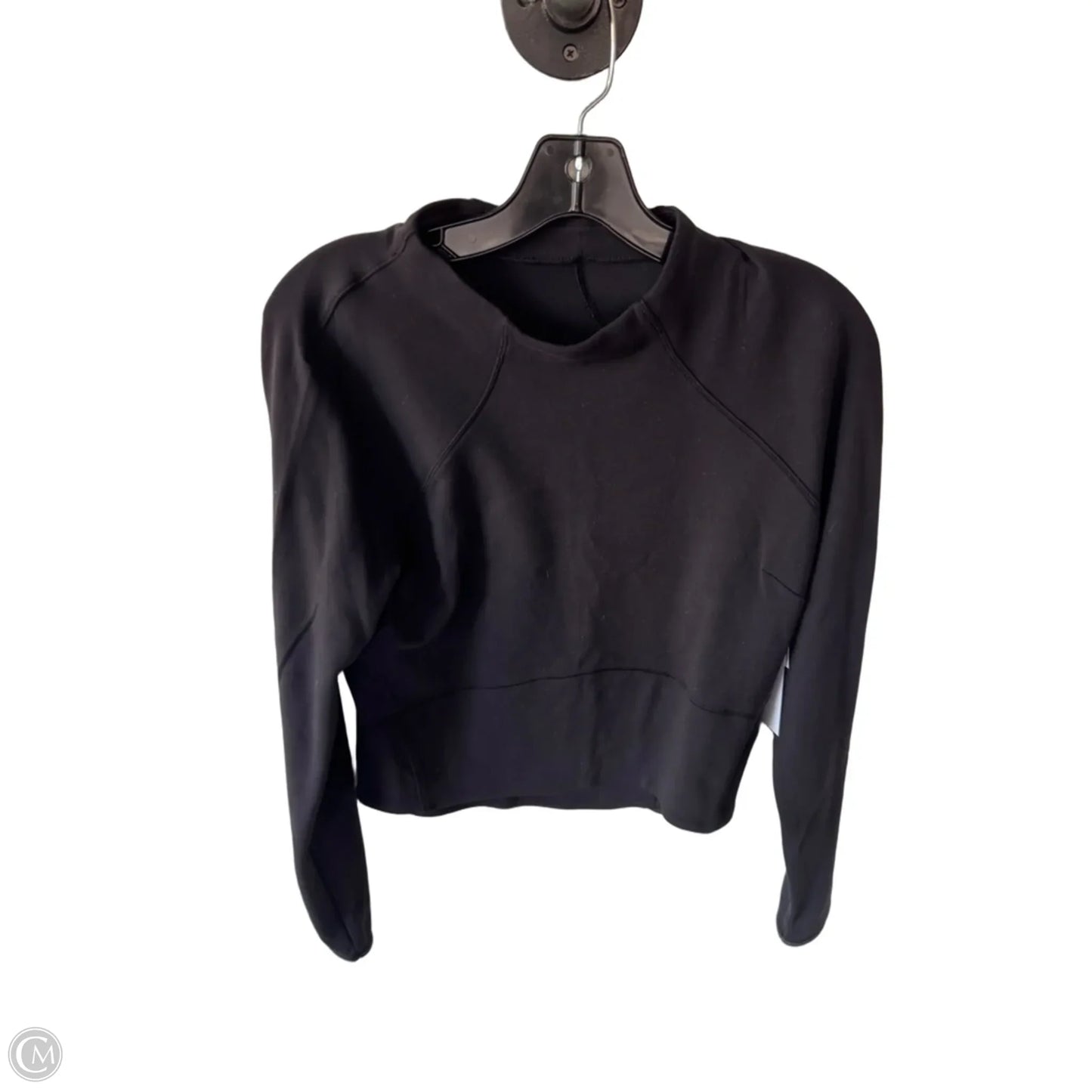 Athletic Top Long Sleeve Crewneck By Lululemon In Black, Size: M