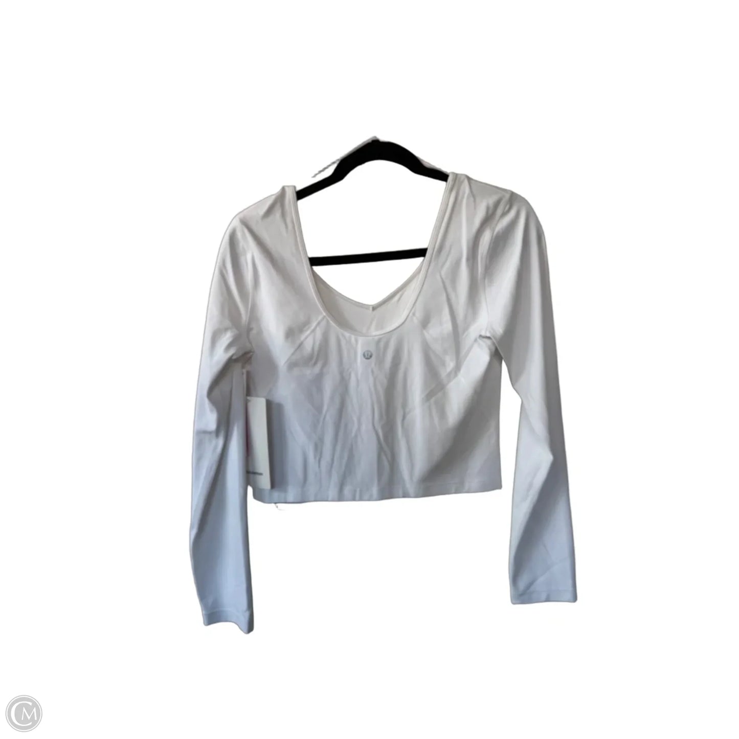 Athletic Top Long Sleeve Crewneck By Lululemon In White, Size: M