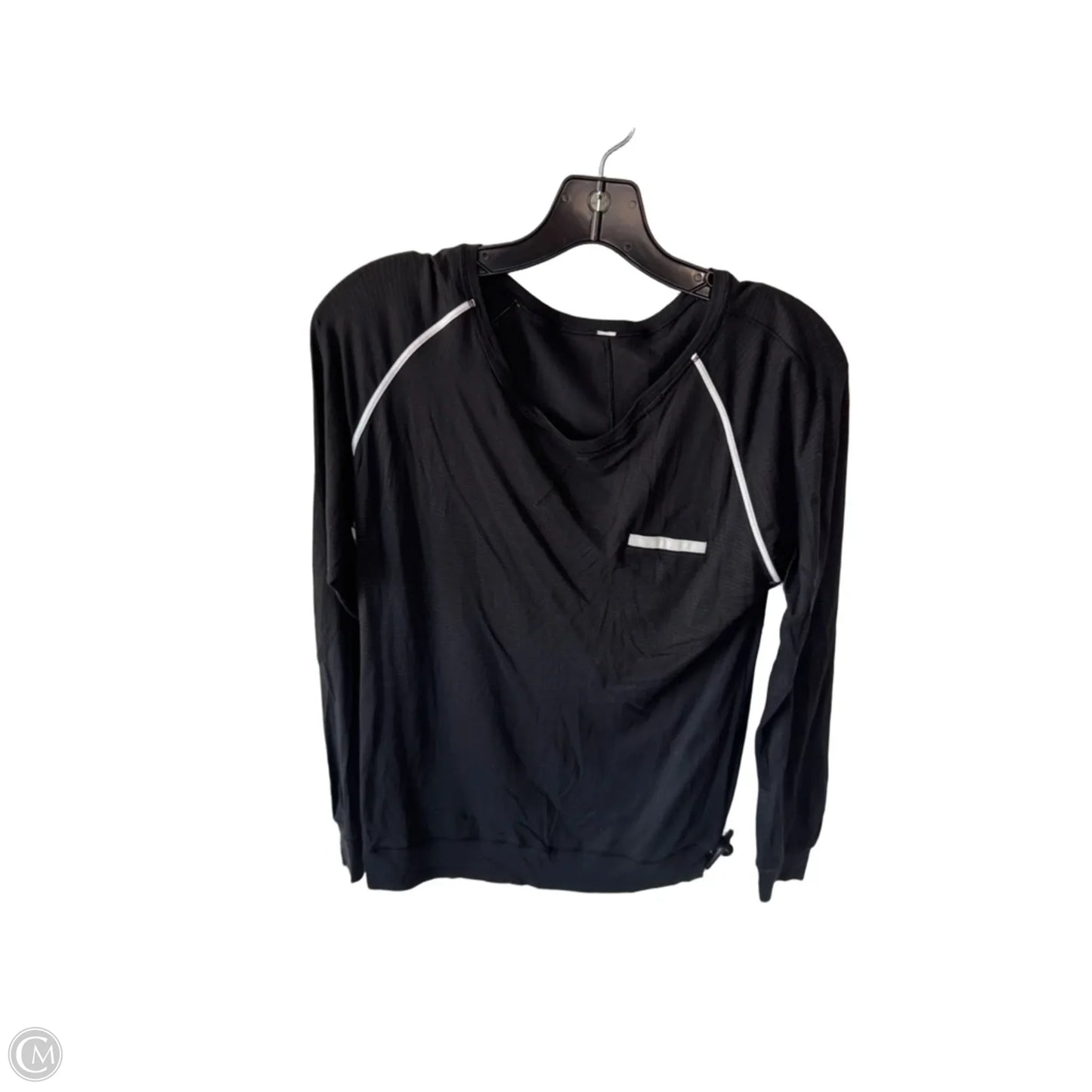 Athletic Top Long Sleeve Crewneck By Lululemon In Black, Size: M