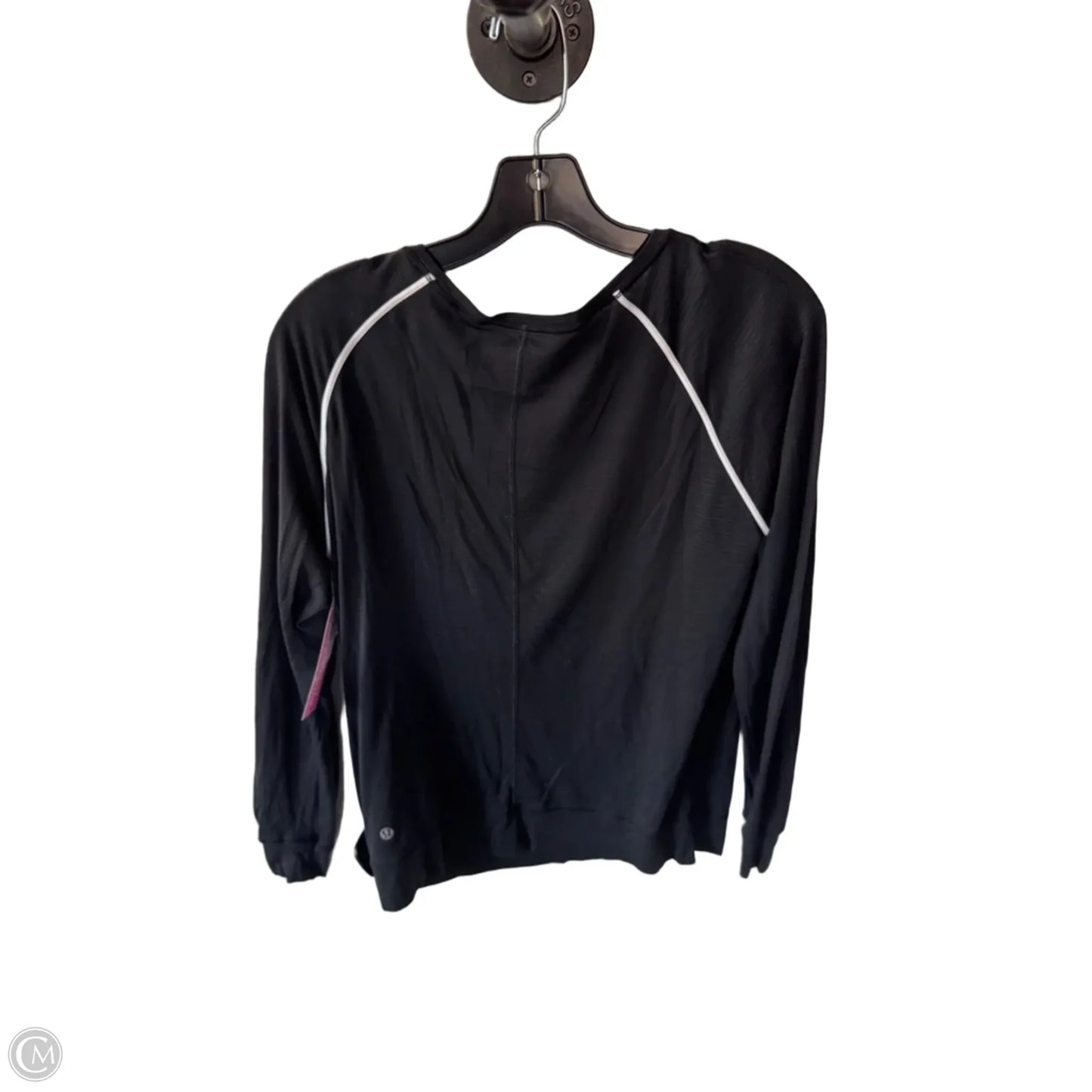 Athletic Top Long Sleeve Crewneck By Lululemon In Black, Size: M