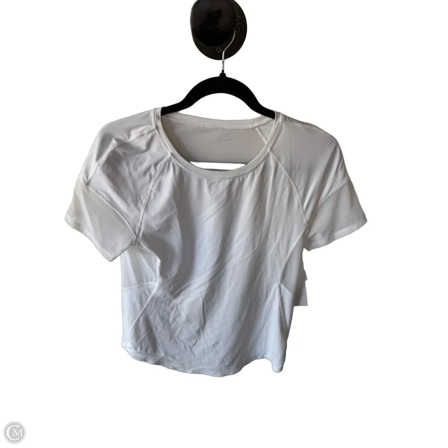 Athletic Top Short Sleeve By Lululemon In White, Size: M