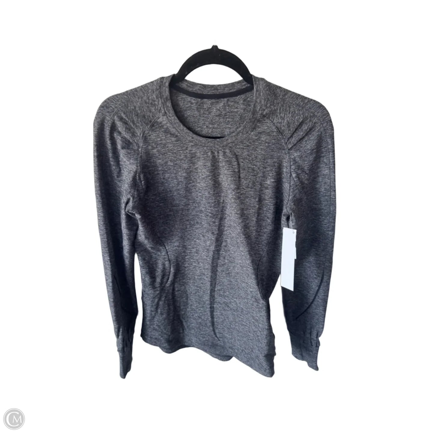 Athletic Top Long Sleeve Crewneck By Lululemon In Grey, Size: S