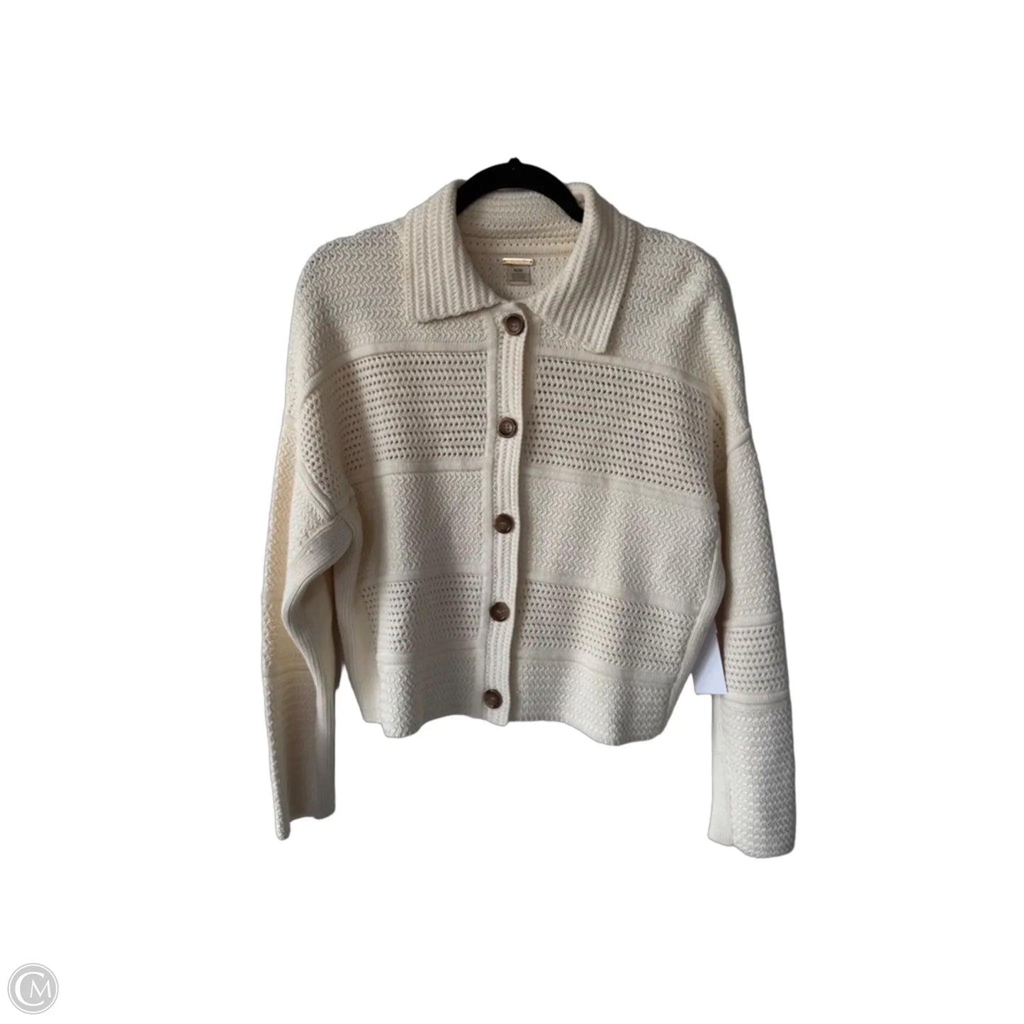 Sweater Cardigan By Magaschoni In Cream, Size: M