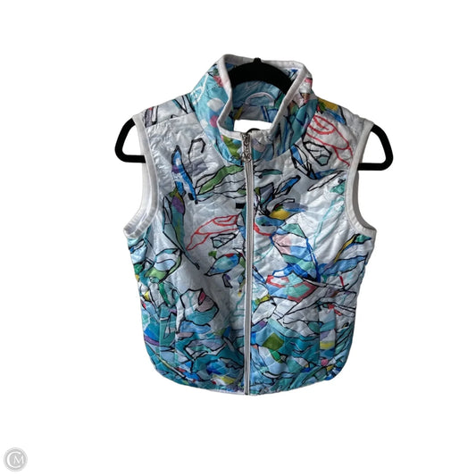 Vest Puffer & Quilted By Clothes Mentor In Blue & White, Size: S