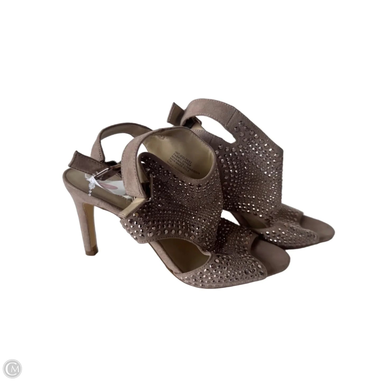 Sandals Heels Stiletto By Inc In Tan, Size: 7