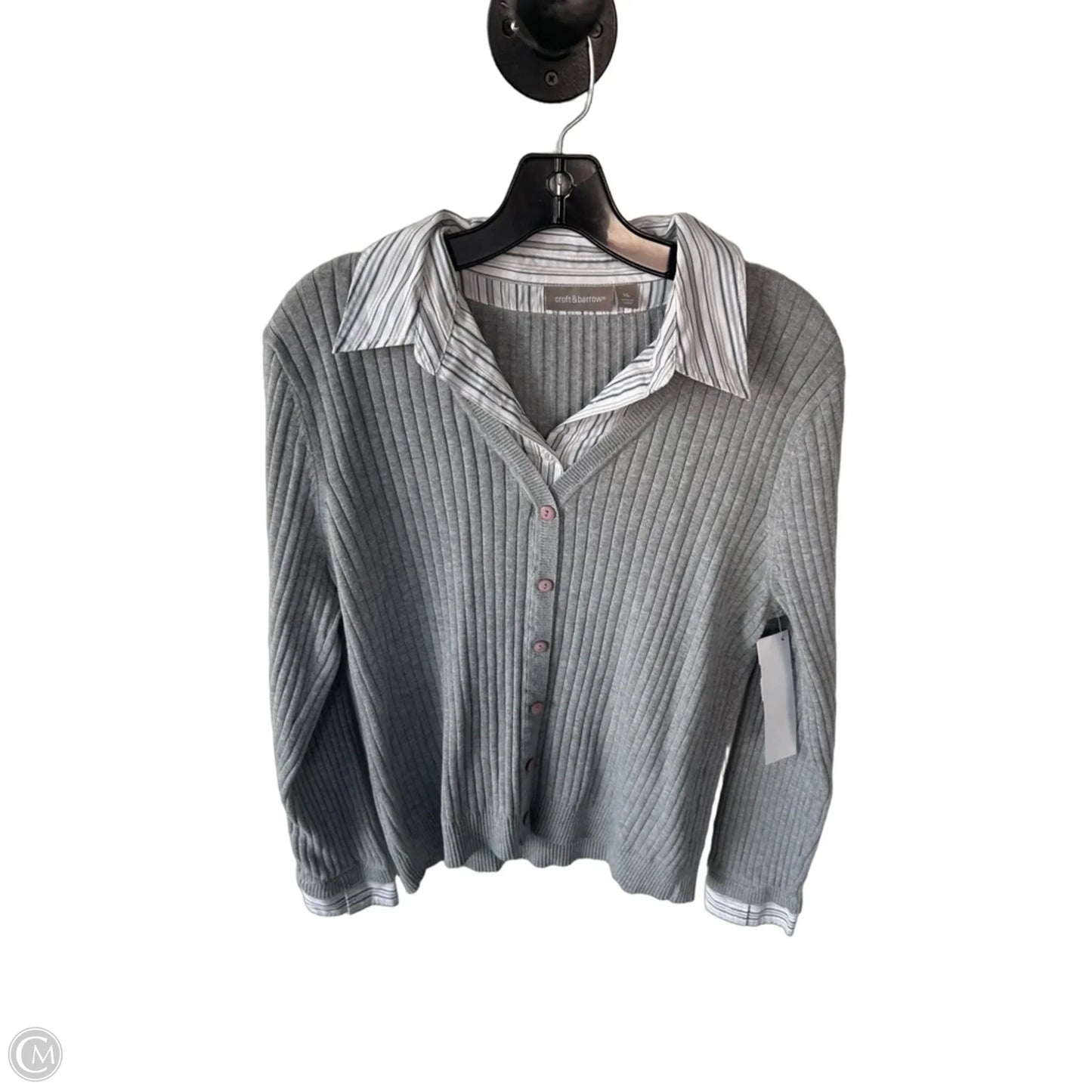 Sweater By Croft And Barrow In Grey, Size: Xl