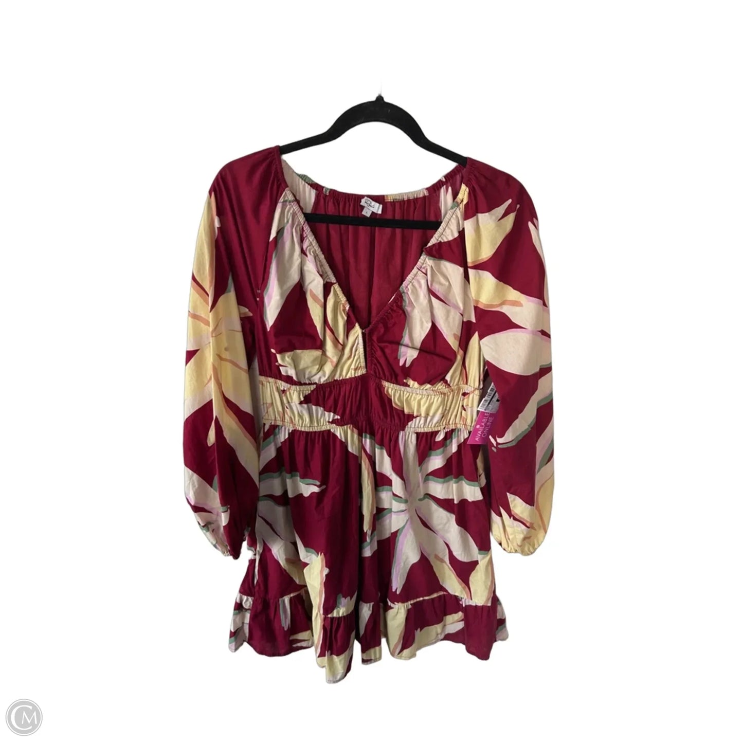 Dress Casual Midi By Rails In Red & Yellow, Size: L