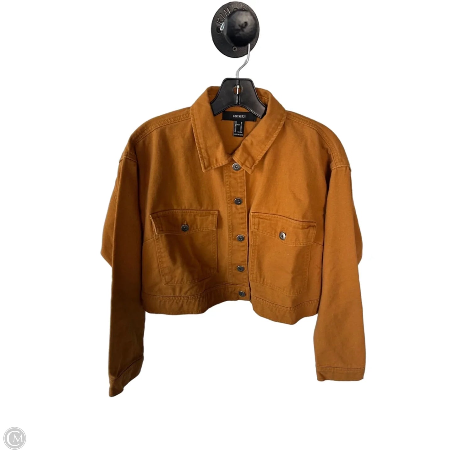 Jacket Denim By Forever 21 In Brown Denim, Size: M