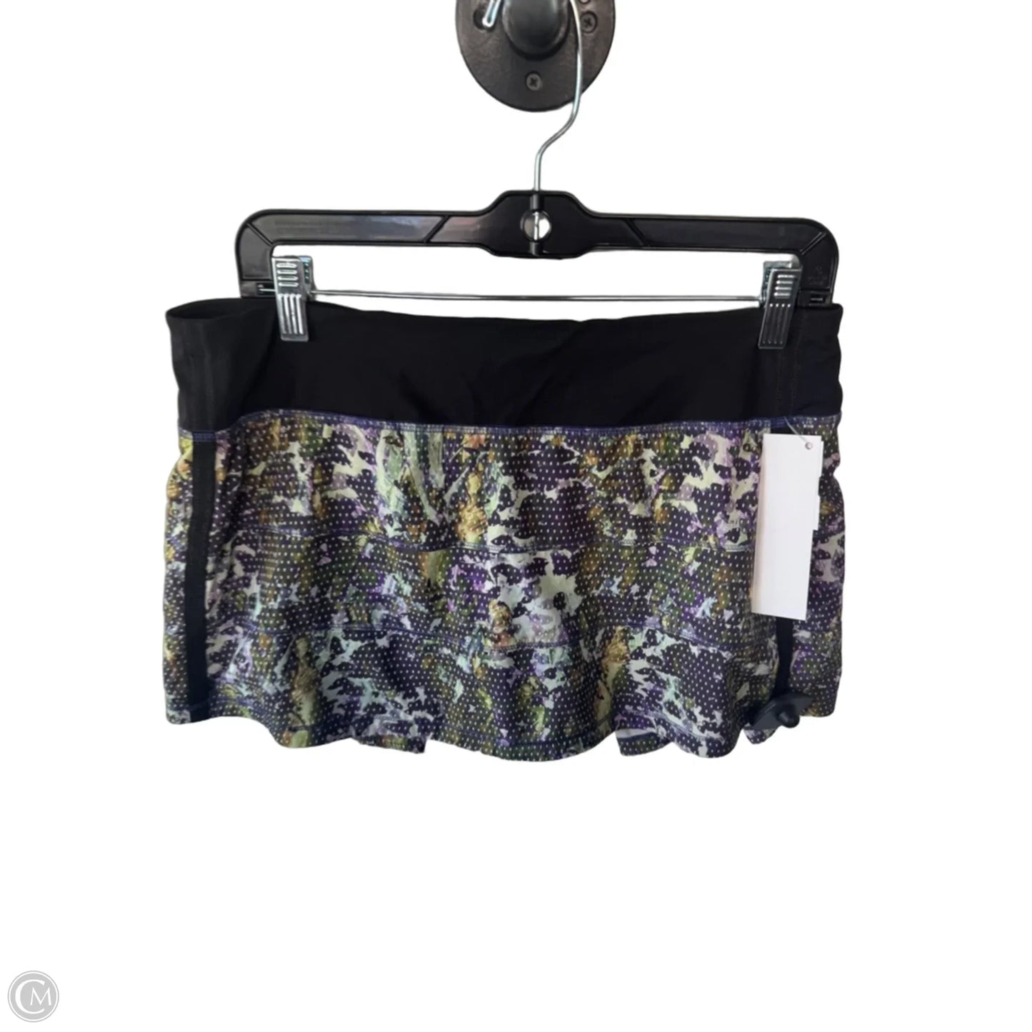 Athletic Skort By Lululemon In Green & Purple, Size: 10