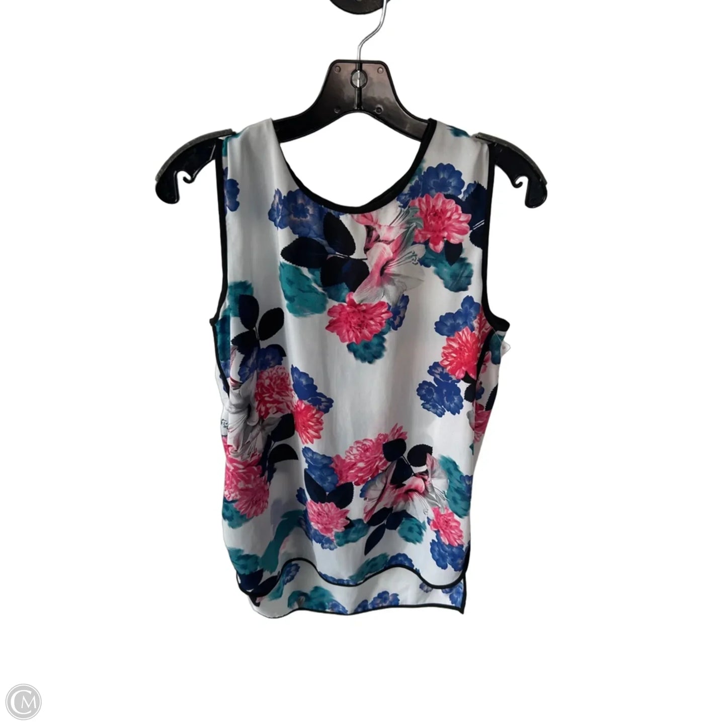 Top Sleeveless By Vince Camuto In Blue & White, Size: M