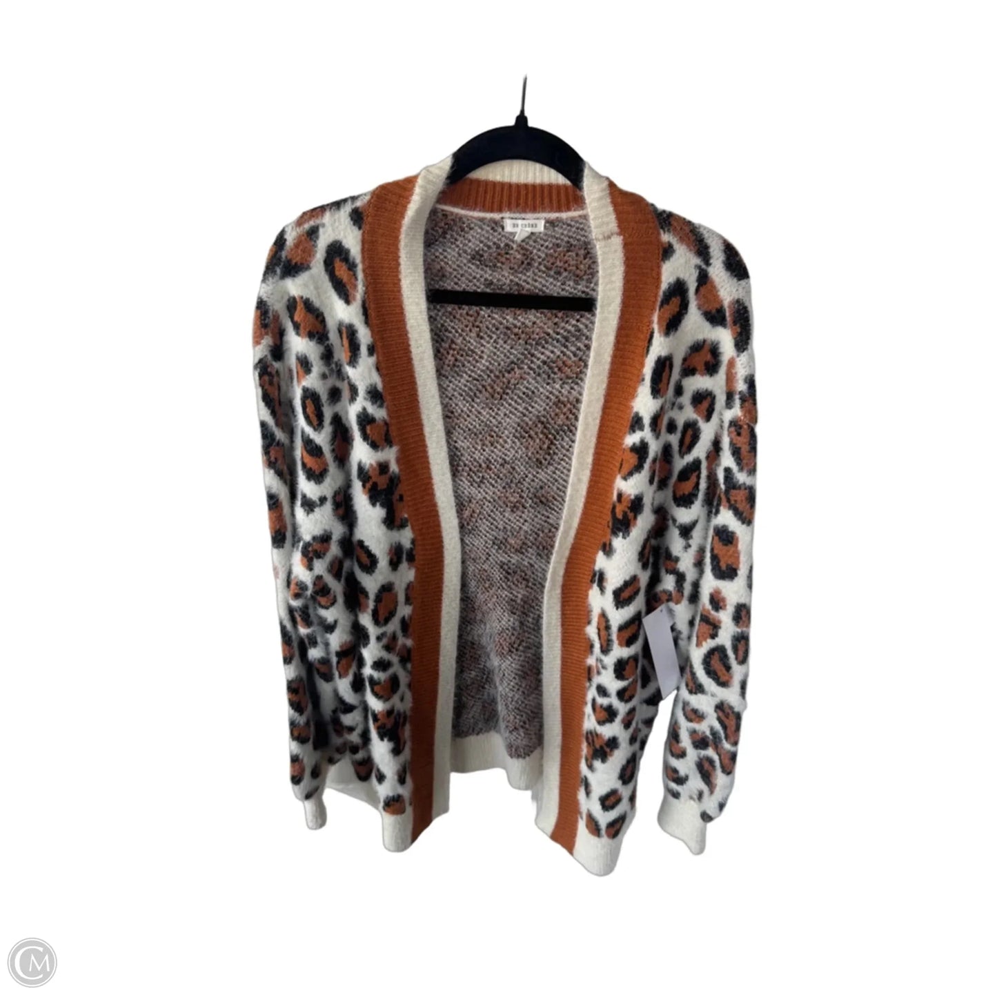 Sweater Cardigan By En Creme In Animal Print, Size: L
