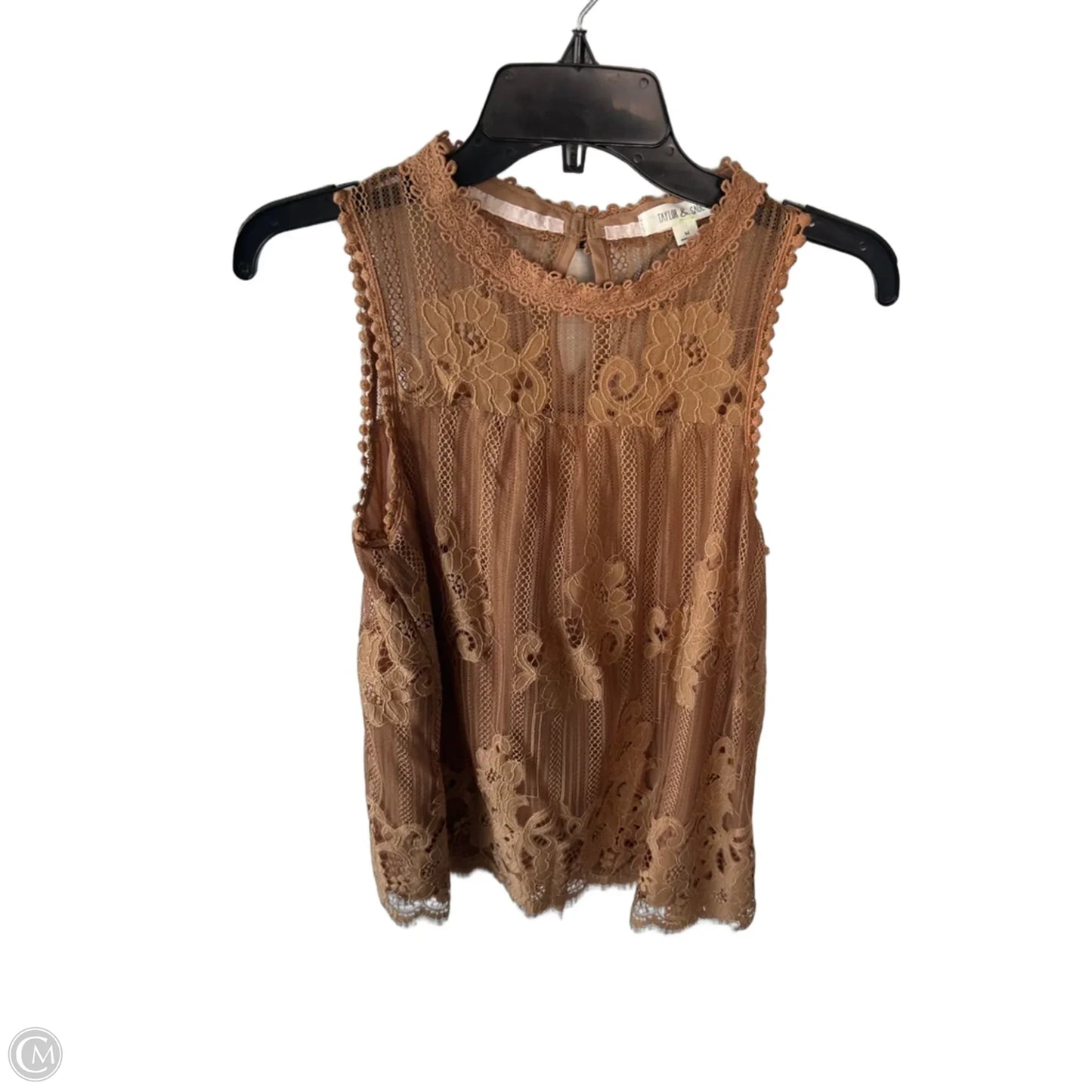 Top Sleeveless By Taylor & Sage In Brown, Size: M