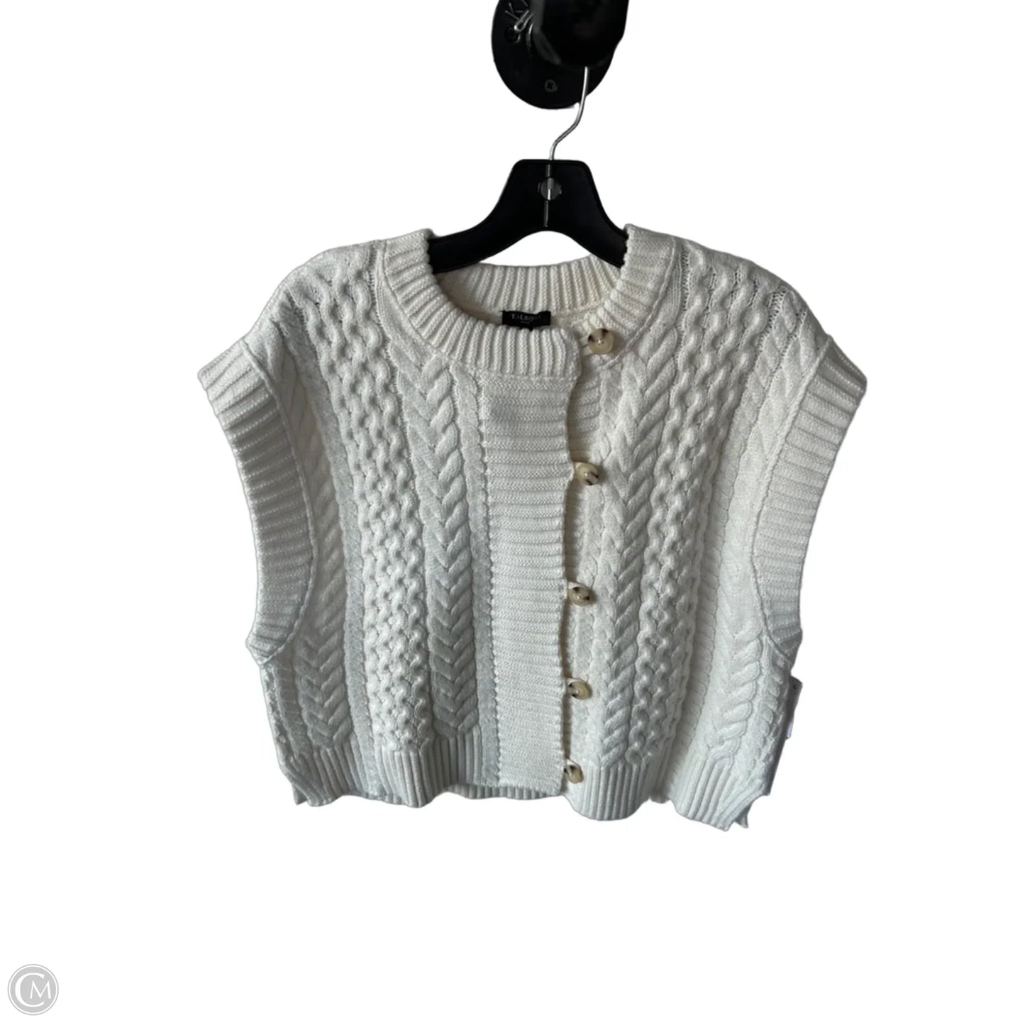 Sweater Short Sleeve By Talbots In Cream, Size: Xlp