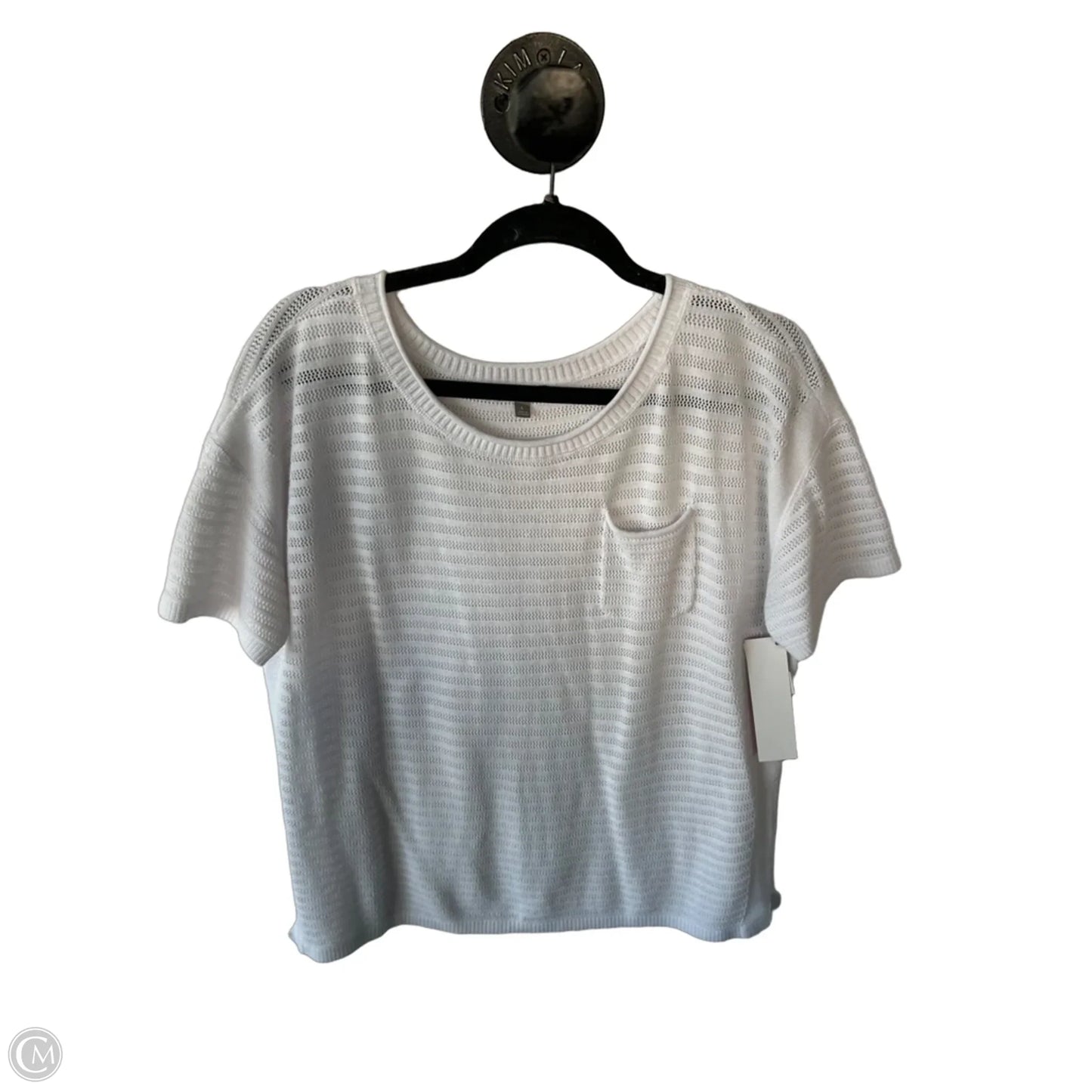 Sweater Short Sleeve By Talbots In White, Size: L