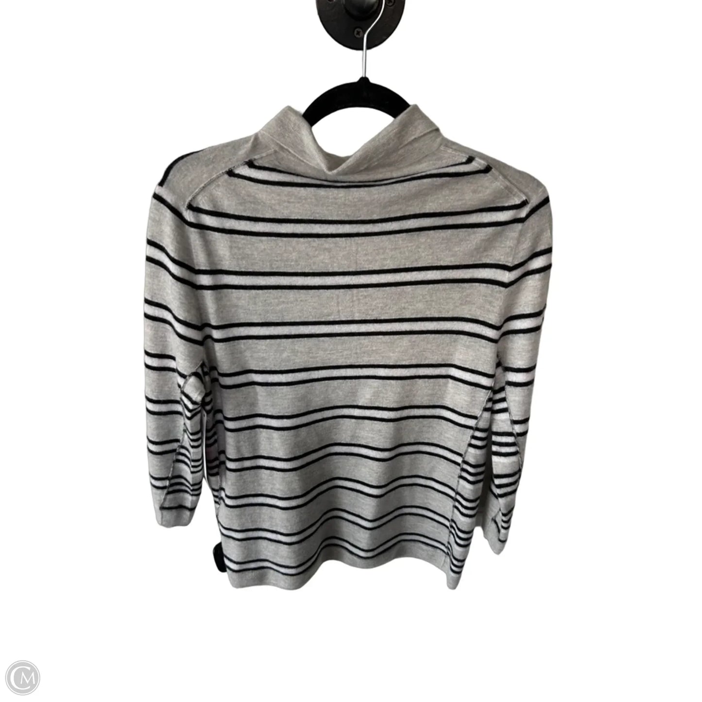 Sweater Cardigan Cashmere By J. Crew In Black & Grey, Size: L
