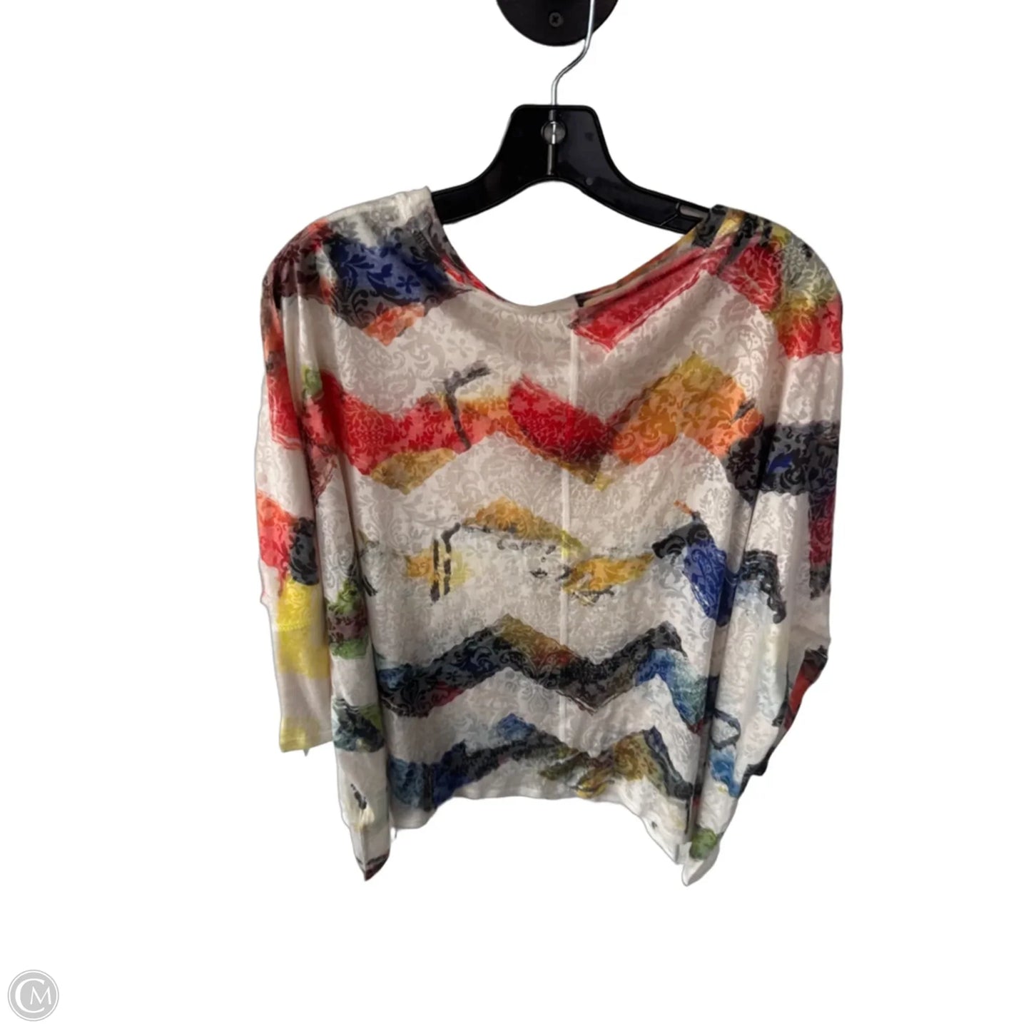 Top 3/4 Sleeve By Nally And Millie In Red & Tan, Size: Osfm