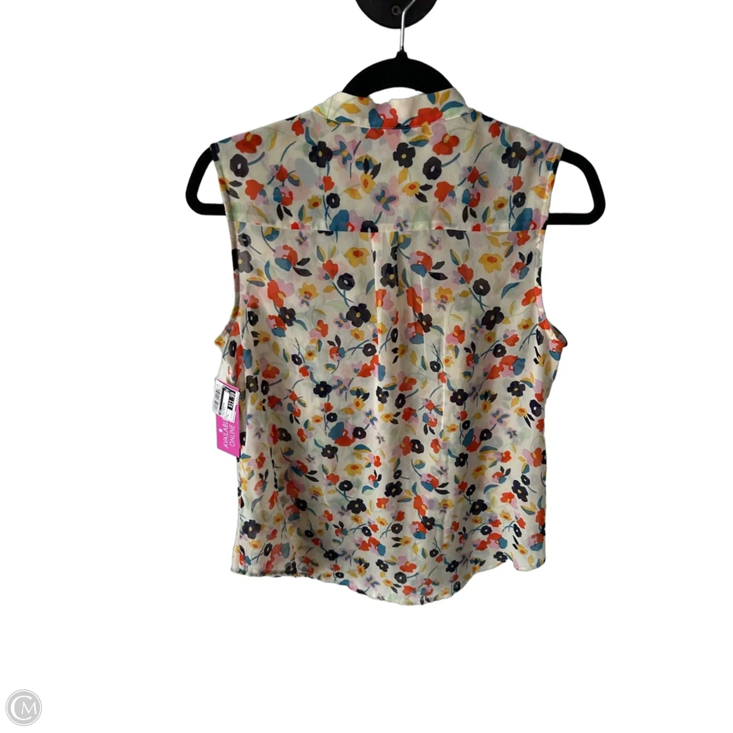Top Sleeveless By Cabi In Floral Print, Size: S