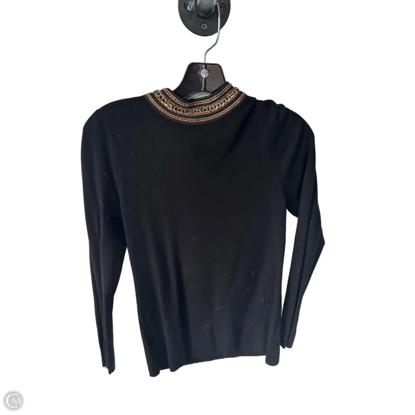 Sweater By Inc In Black & Gold, Size: M