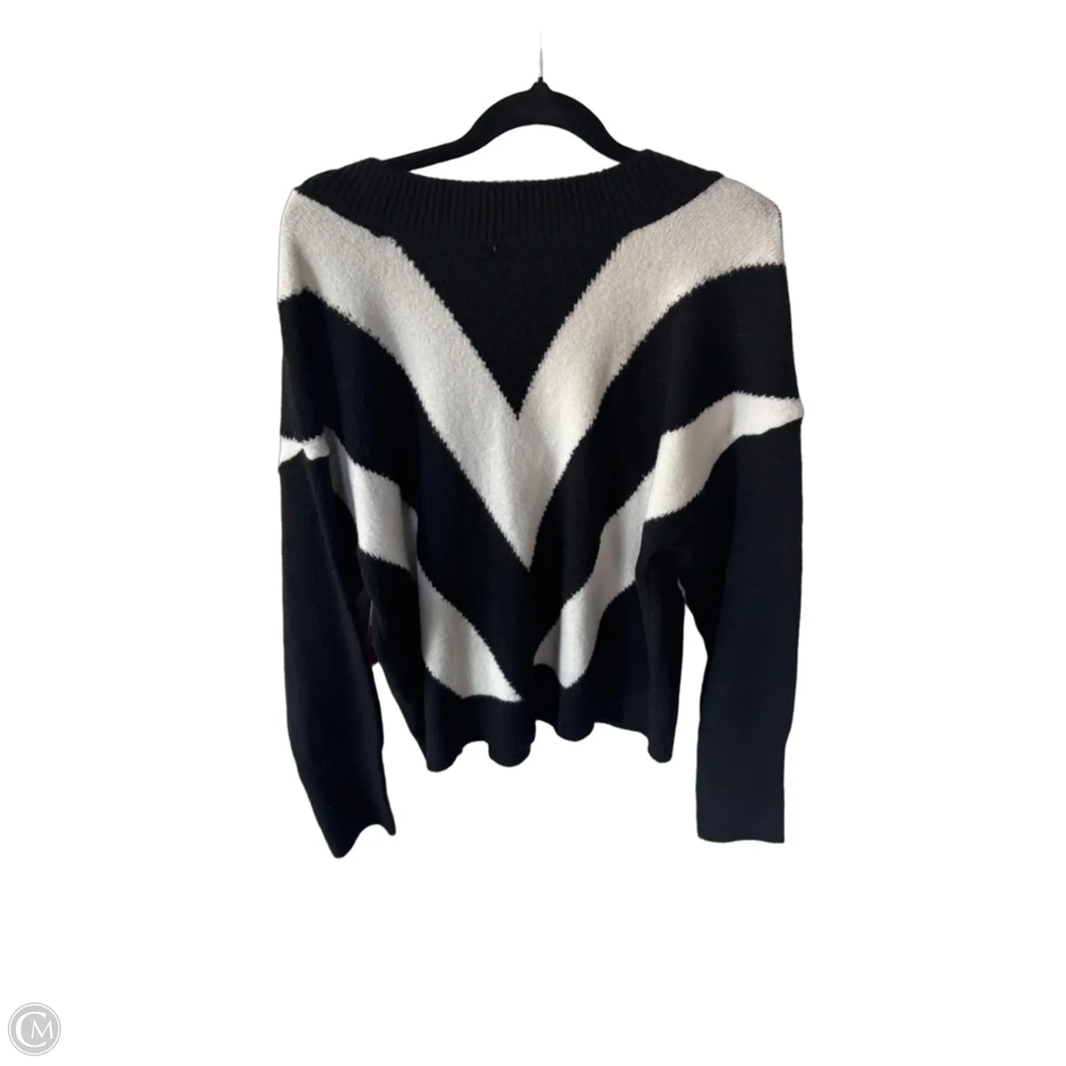 Sweater By Worthington In Black & White, Size: S