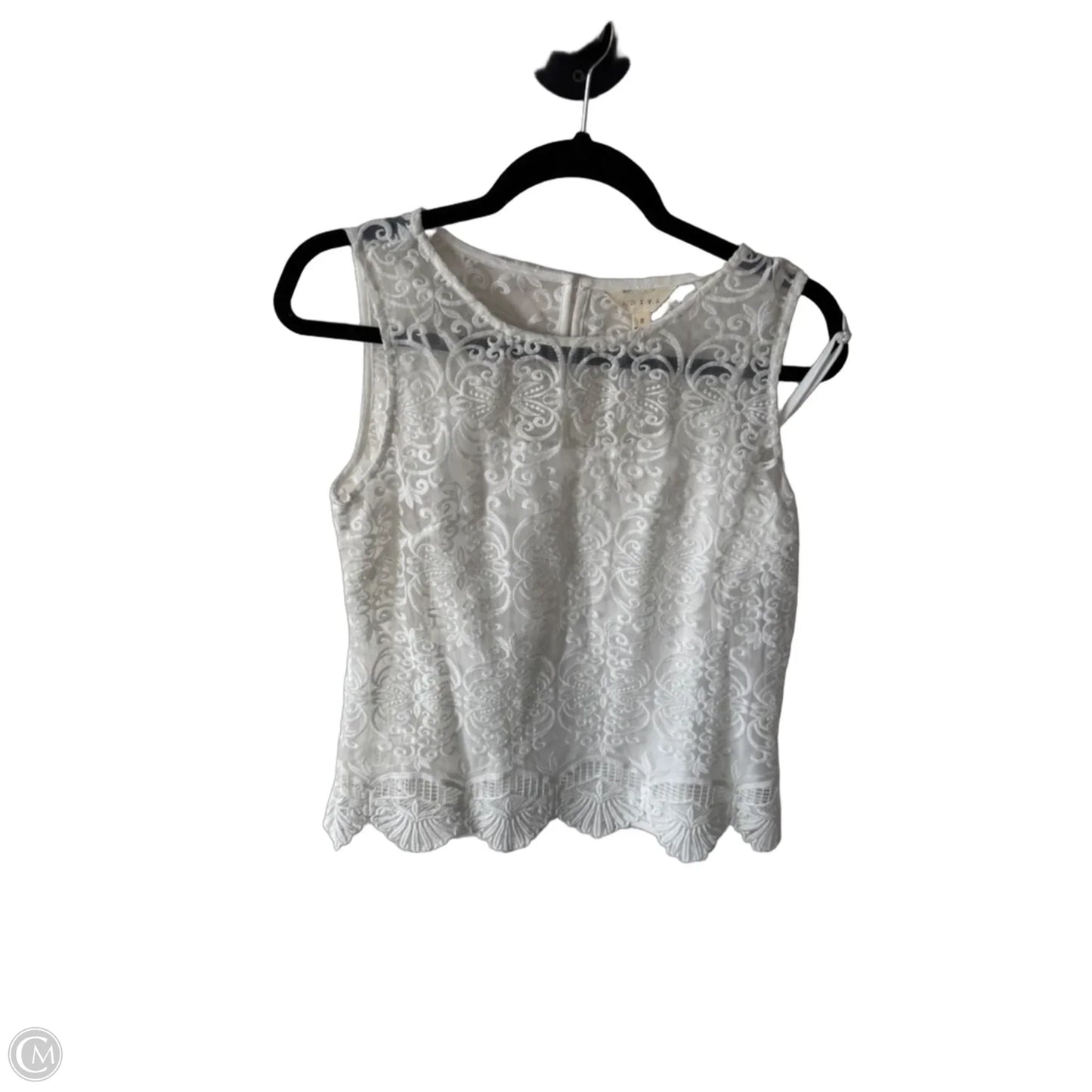 Top Sleeveless By Adiva In White, Size: S