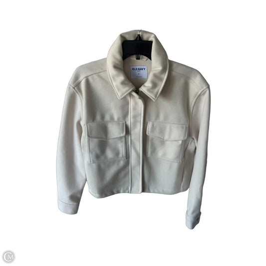 Jacket Shirt By Old Navy In Cream, Size: M