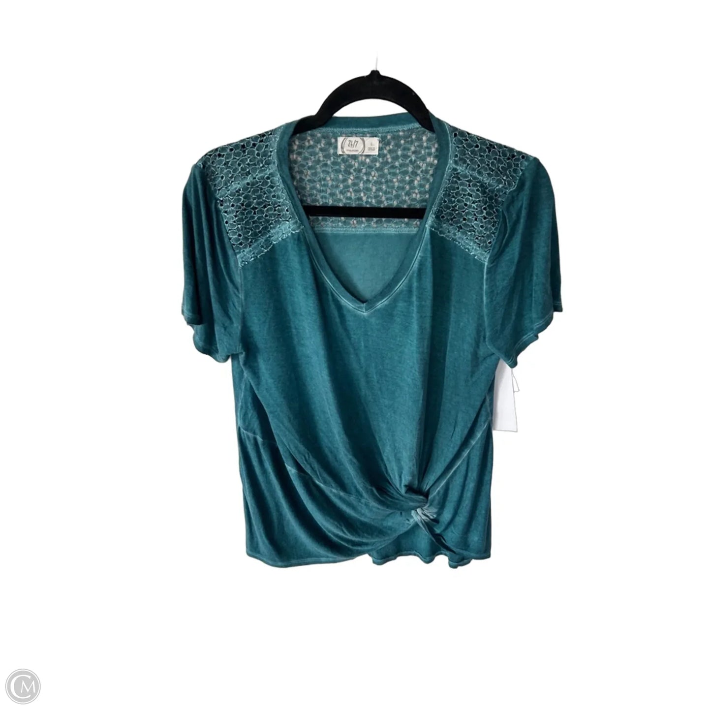 Top Short Sleeve By Maurices In Blue, Size: L
