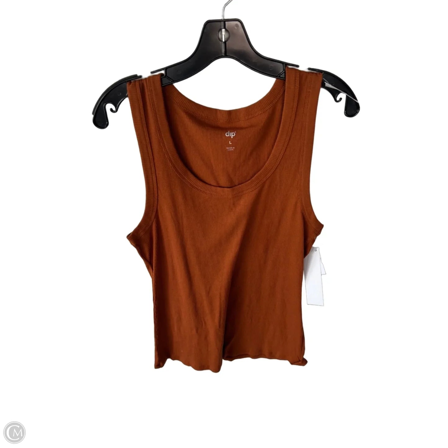 Top Sleeveless Basic By Dip In Brown, Size: L