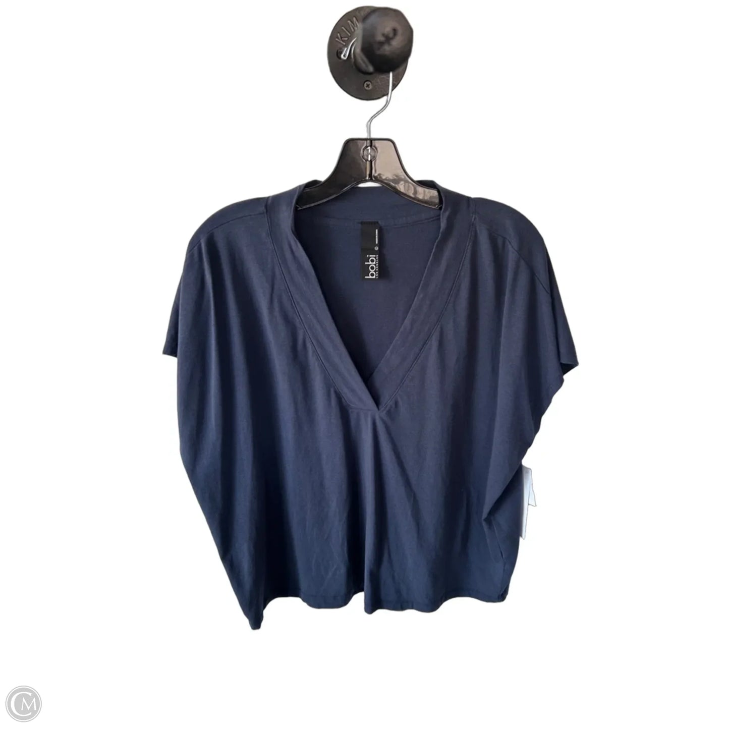 Top Short Sleeve By Bobi In Blue, Size: L