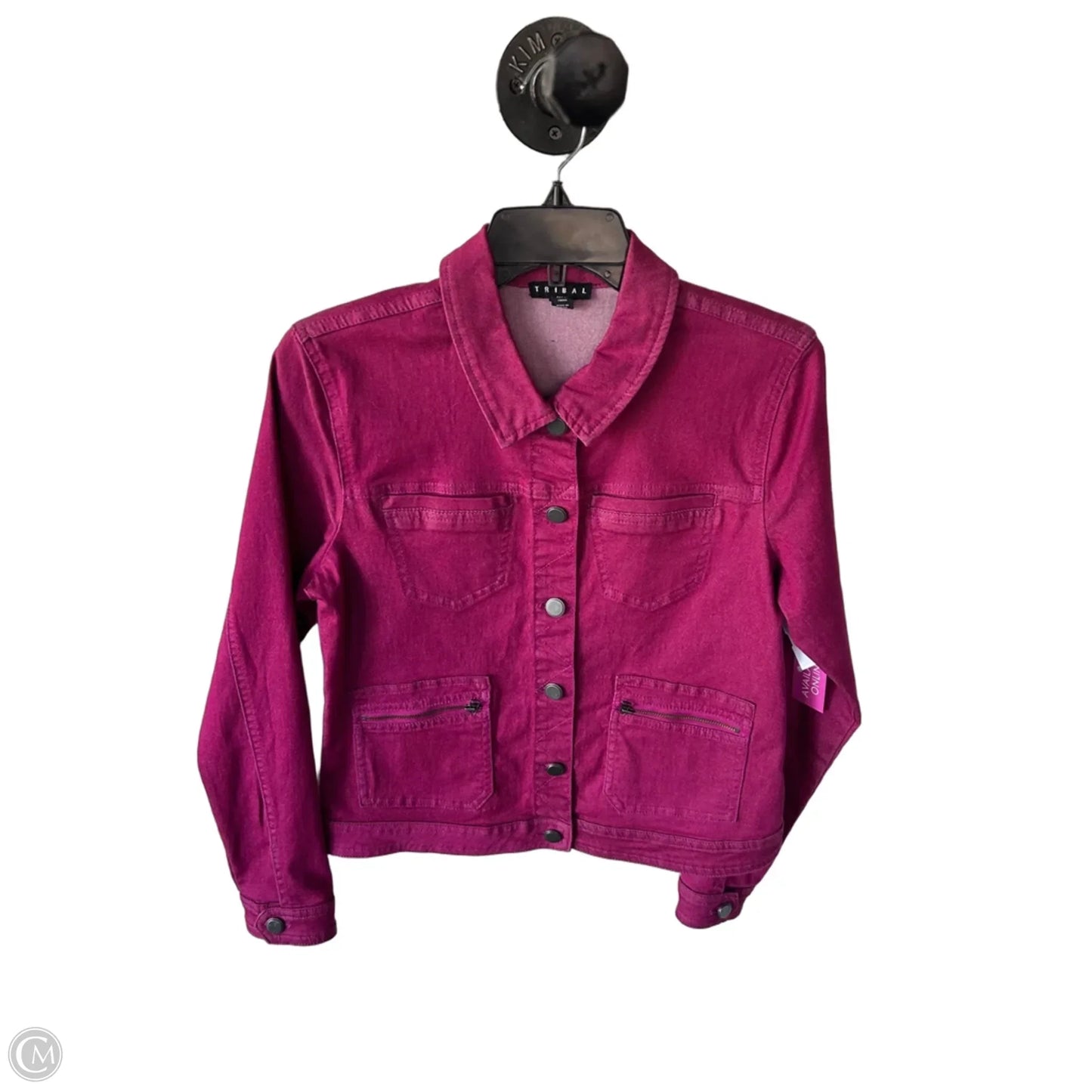 Jacket Denim By Tribal In Pink Denim, Size: M