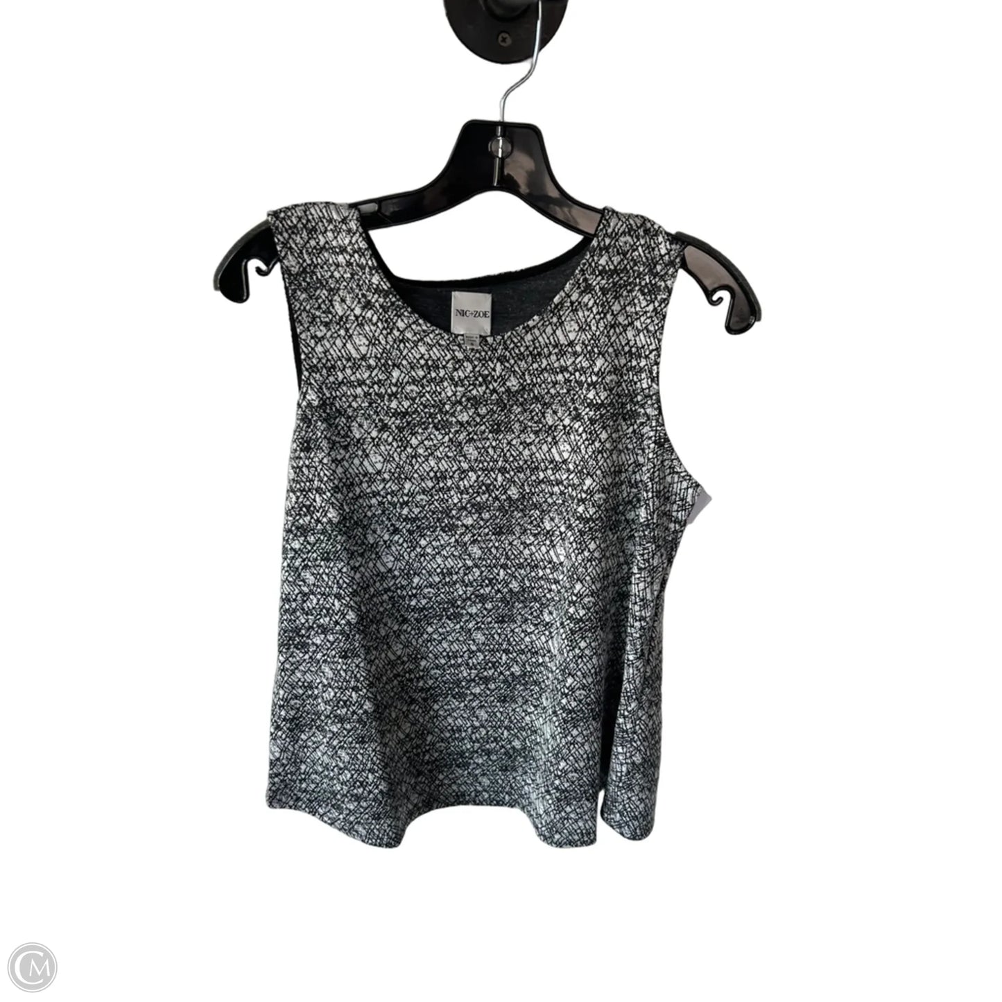 Top Sleeveless By Nic + Zoe In Grey & White, Size: S