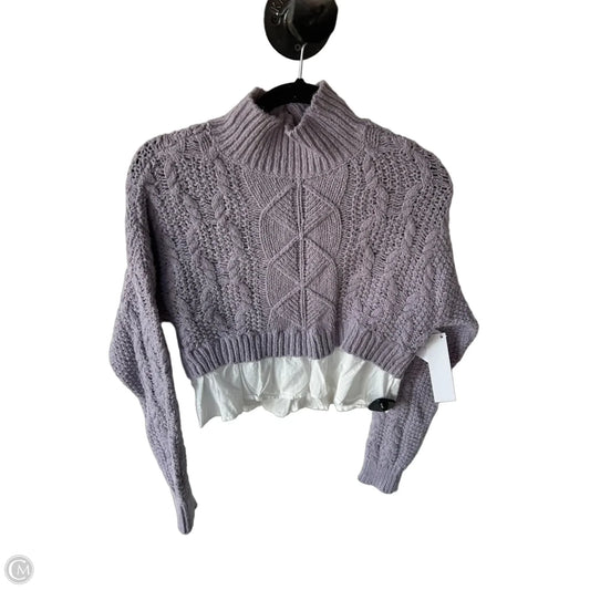 Sweater By Maeve In Purple & White, Size: S