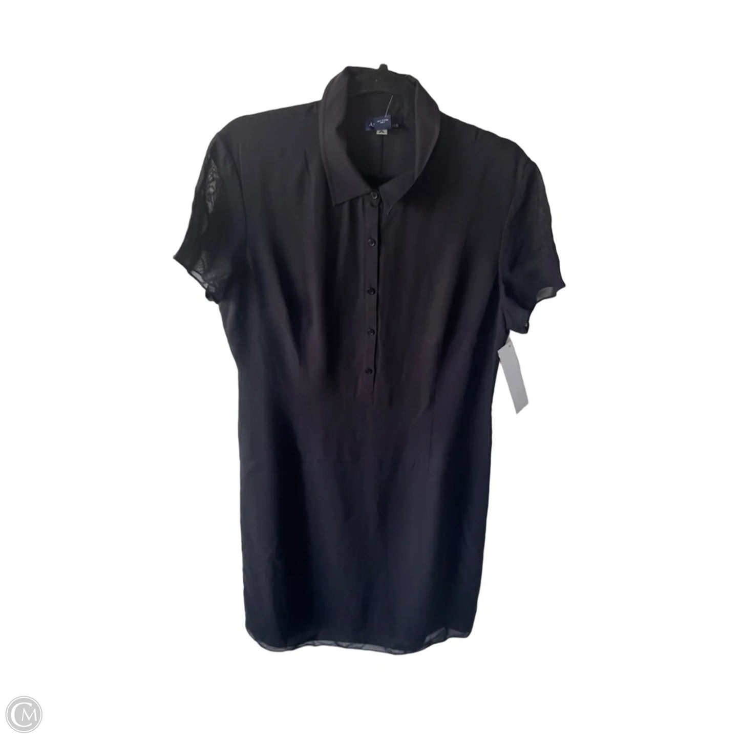 Dress Casual Midi By Ann Taylor In Black, Size: L