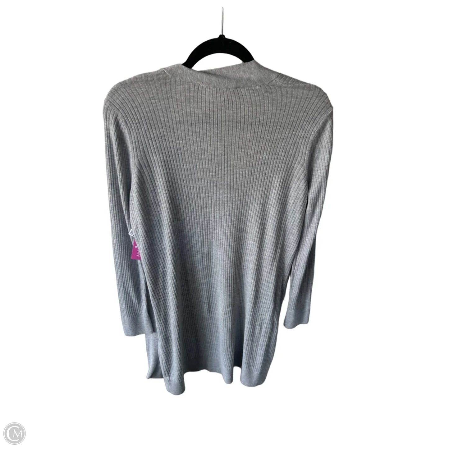 Sweater Cardigan By Loft In Grey, Size: S