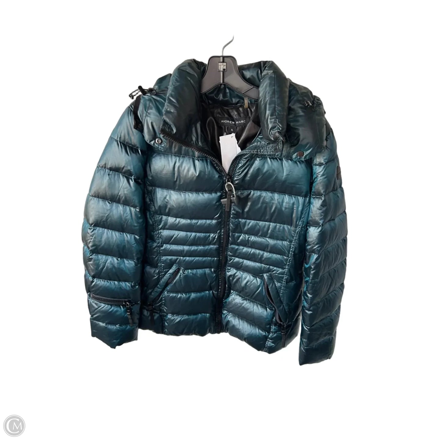 Coat Puffer & Quilted By Andrew Marc In Green, Size: Xl