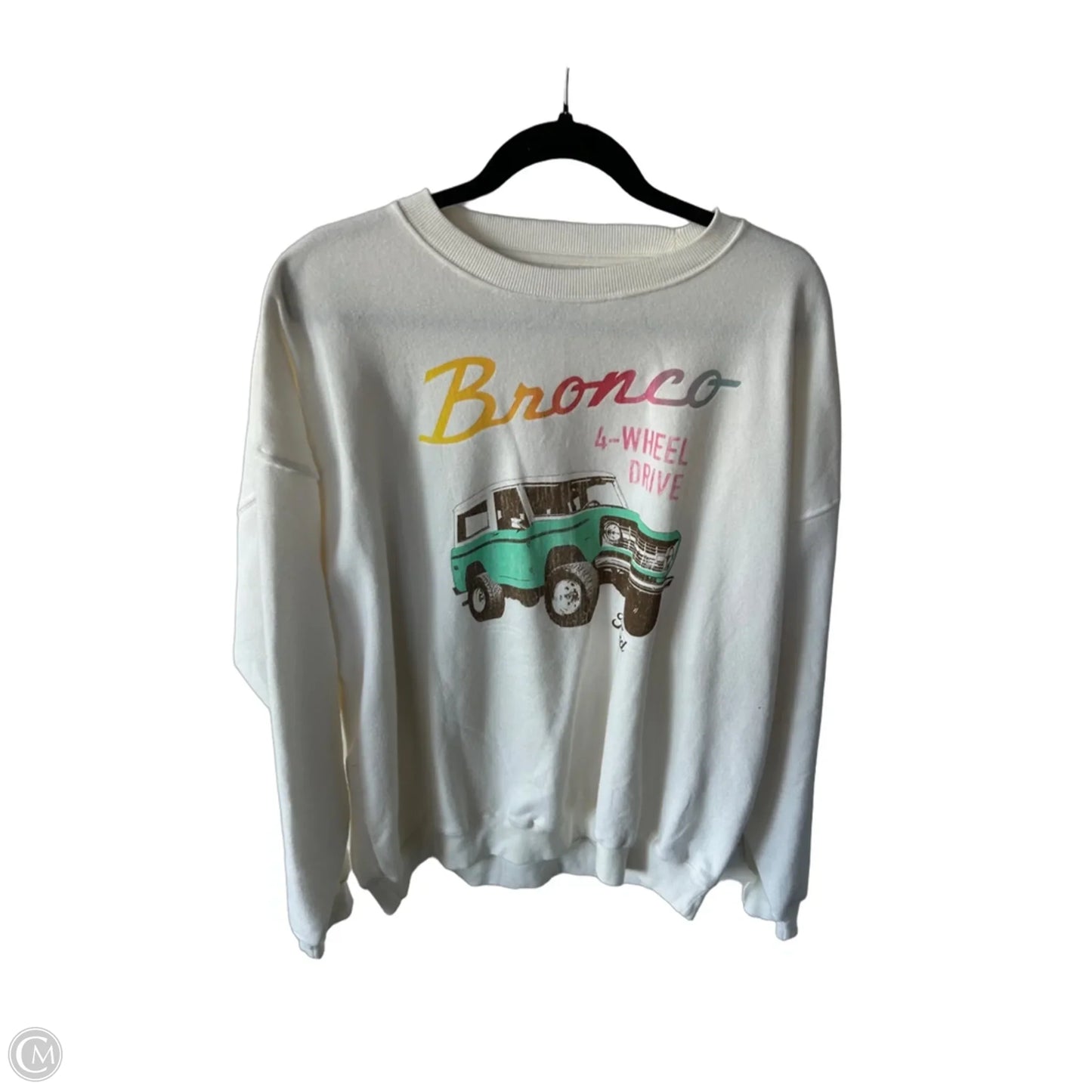 Sweatshirt Crewneck By Clothes Mentor In Cream, Size: Xl