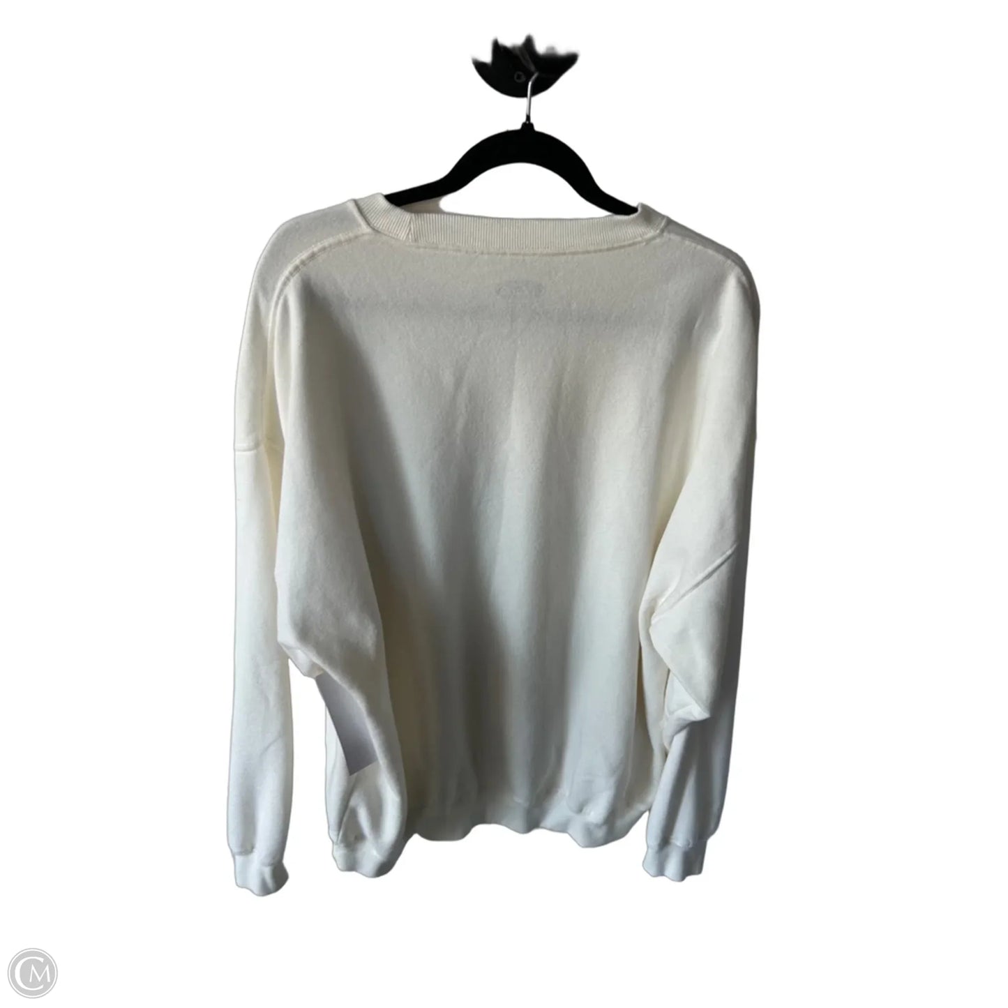 Sweatshirt Crewneck By Clothes Mentor In Cream, Size: Xl