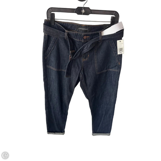 Jeans Boyfriend By Liverpool In Blue Denim, Size: 4